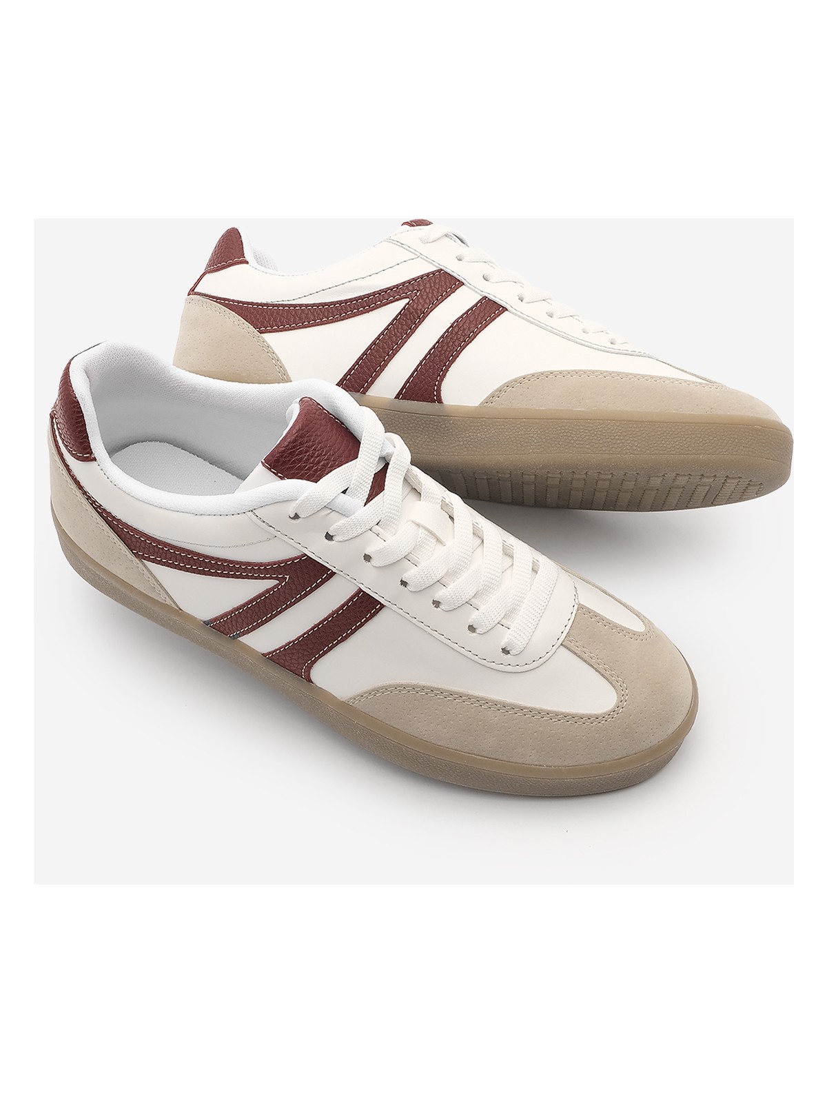 Marjin Kadın Sneaker Acı Kahve Bağcıklı Düz Taban Spor Ayakkabı Tiyone Kahve Süet - Görsel 6