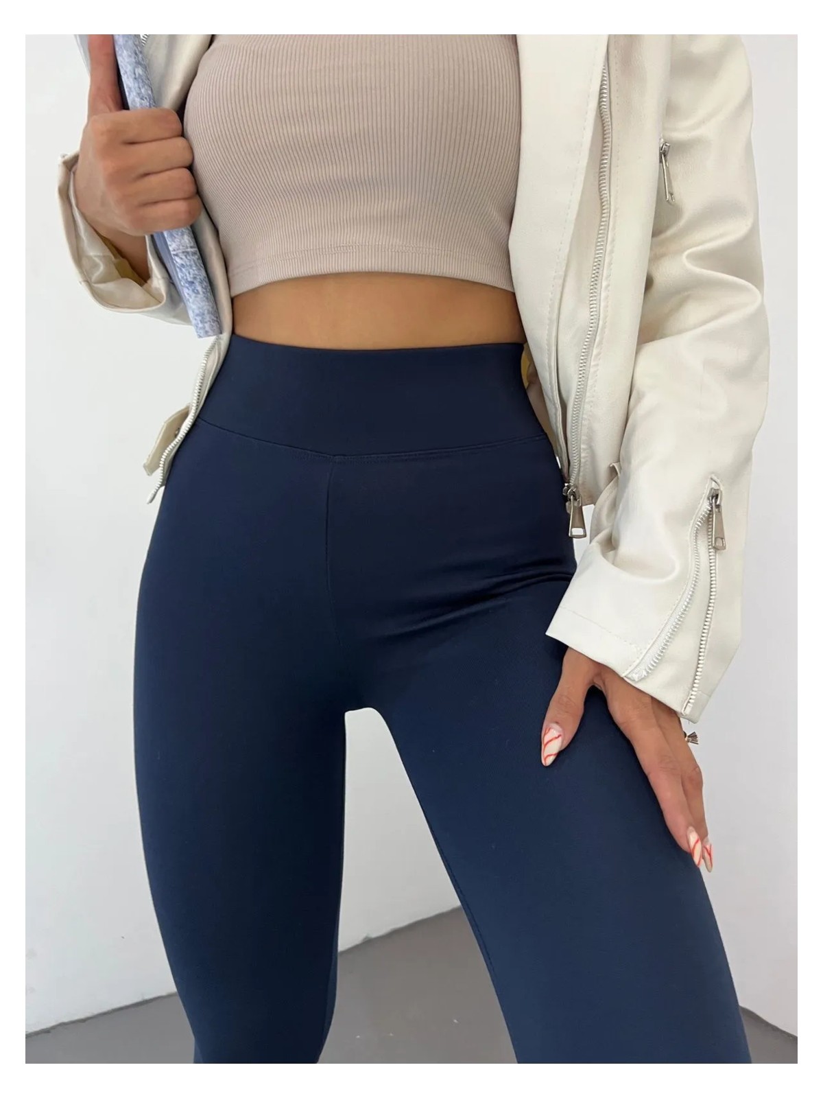 Balta Collection Kadın Siyah Yüksek Bel Toparlayıcı Korseli İnterlok Çelik Örme Tayt İç Göstermez - Görsel 3