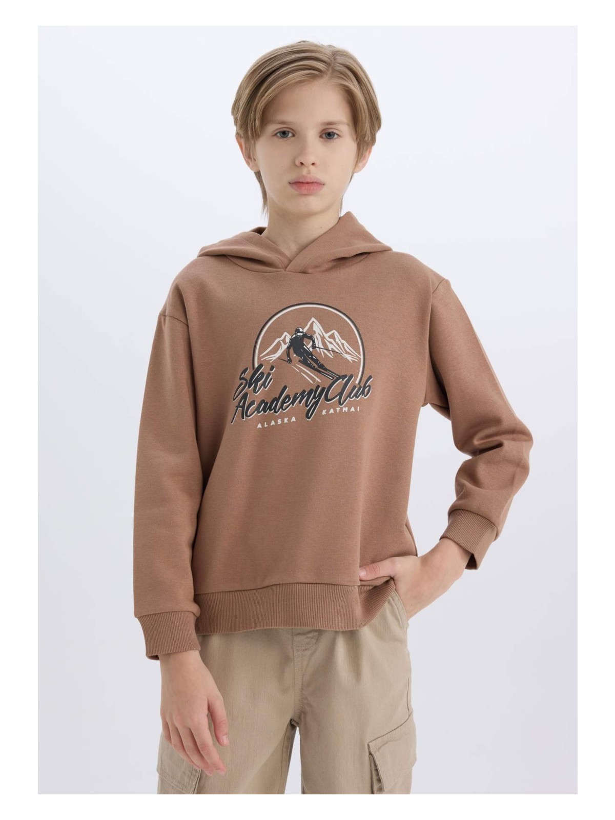 DeFacto Kapüşonlu Baskılı Sweatshirt Erkek Çocuk D6219A824CW