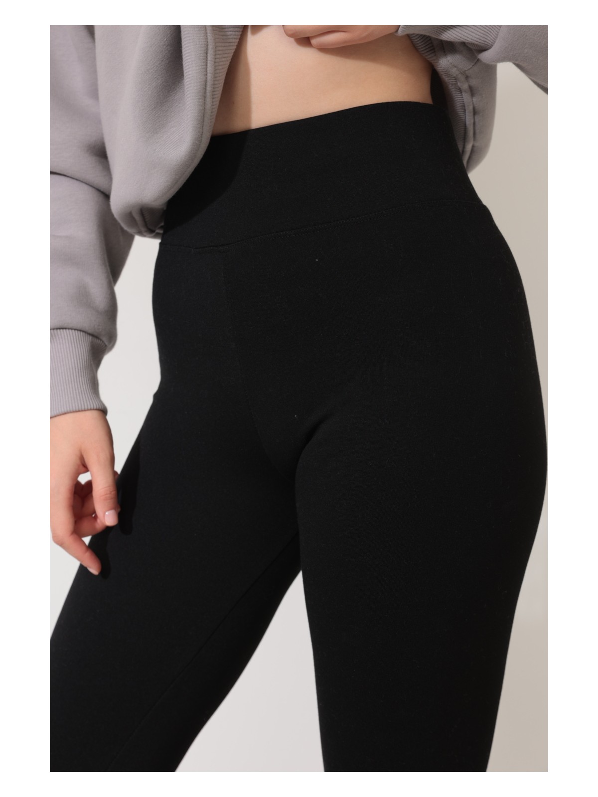 Warasiva Kadın Lacivert Yüksek Bel Toparlayıcı Korseli Interlok Çelik Örme Tayt Iç Göstermez - Görsel 5