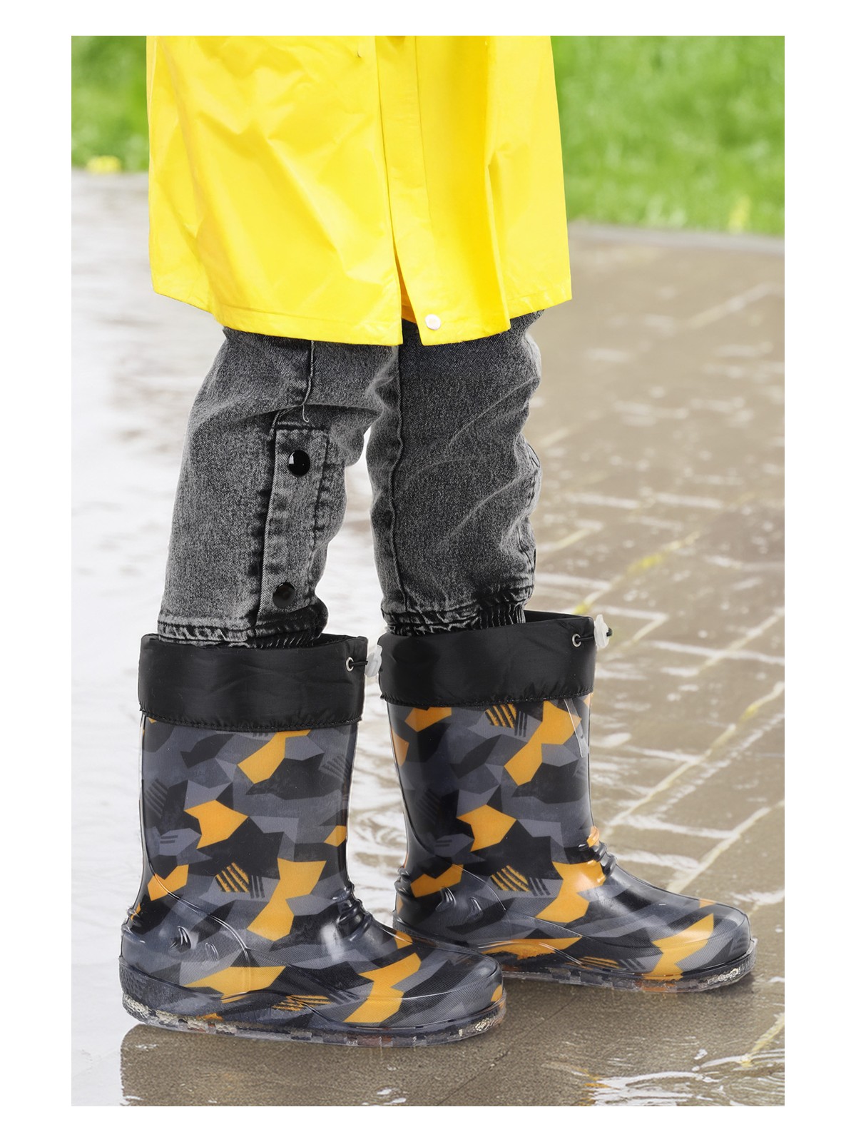 Kiko Kids Savana Su Geçirmez Erkek Çocuk Yağmur Çizmesi Kırmızı - Görsel 6