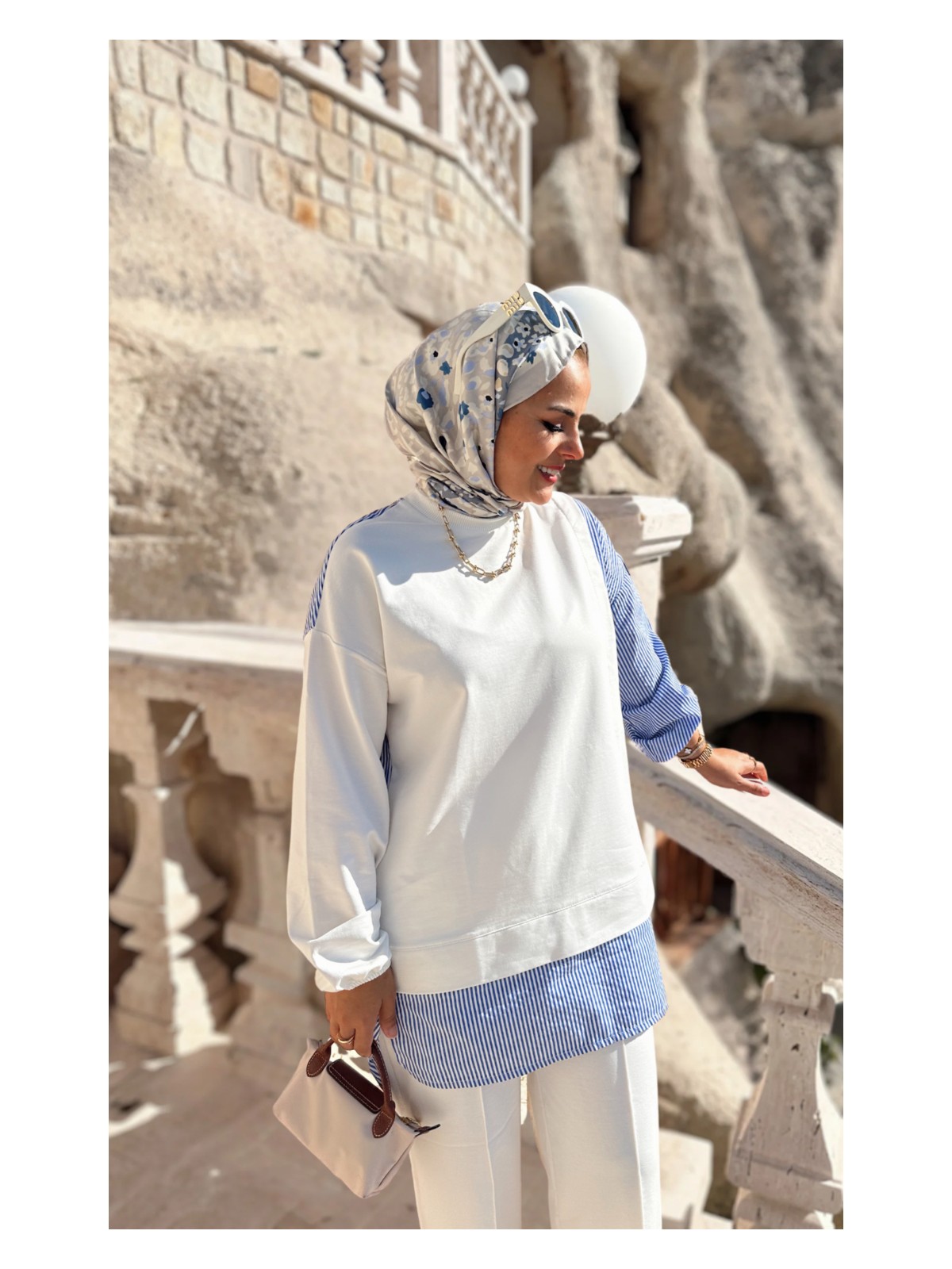 Aselim Hijap Moda Asel Fashion Line Gömlekli Ikili Takım Siyah - Görsel 5