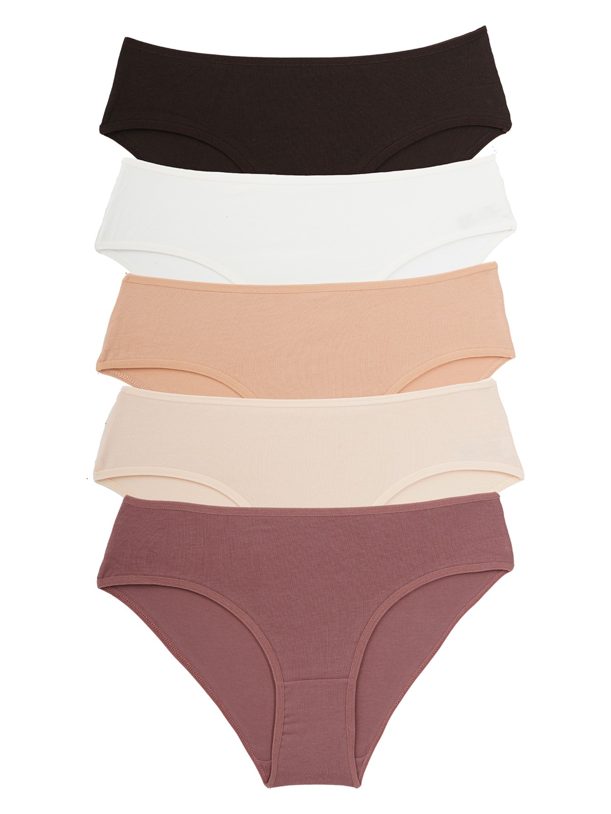 Nicoletta Kadın Külot Yüksek Bel Bikini 5 Li Paket Pamuklu Likralı Siyah - Görsel 4