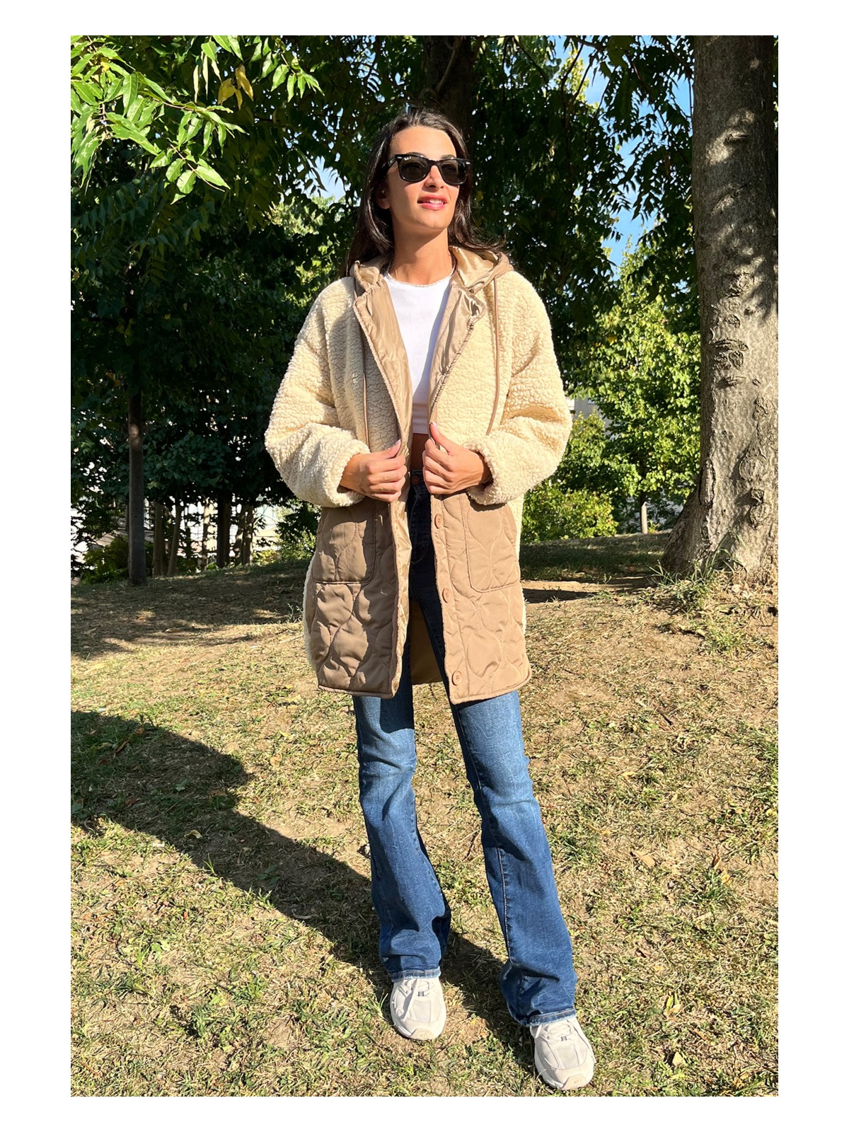 Love The Wind Uzun Peluşlu Kaban - Görsel 4