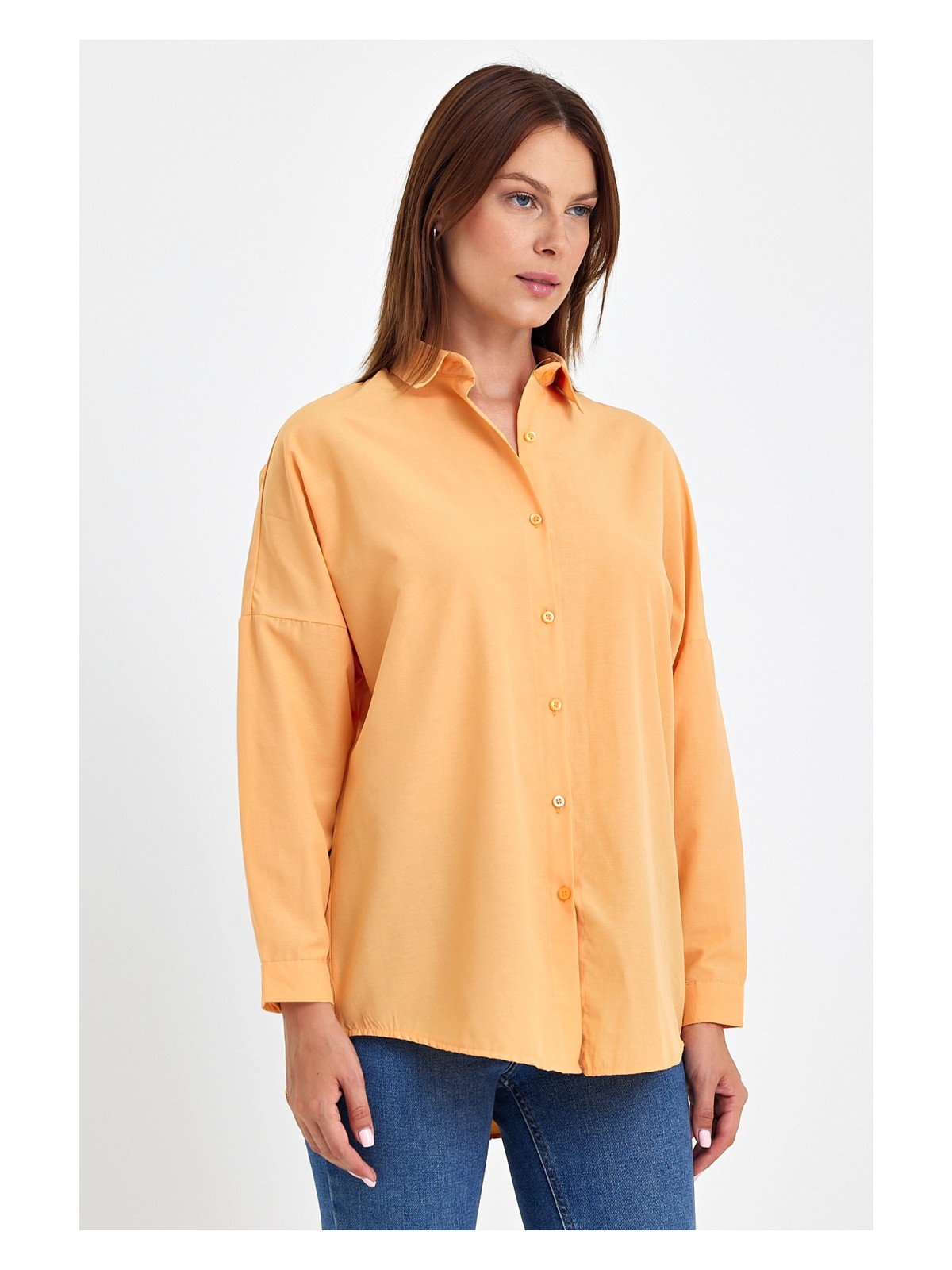 Rodi Oversize Uzun Basic Gömlek DS22YB113900 - Görsel 8