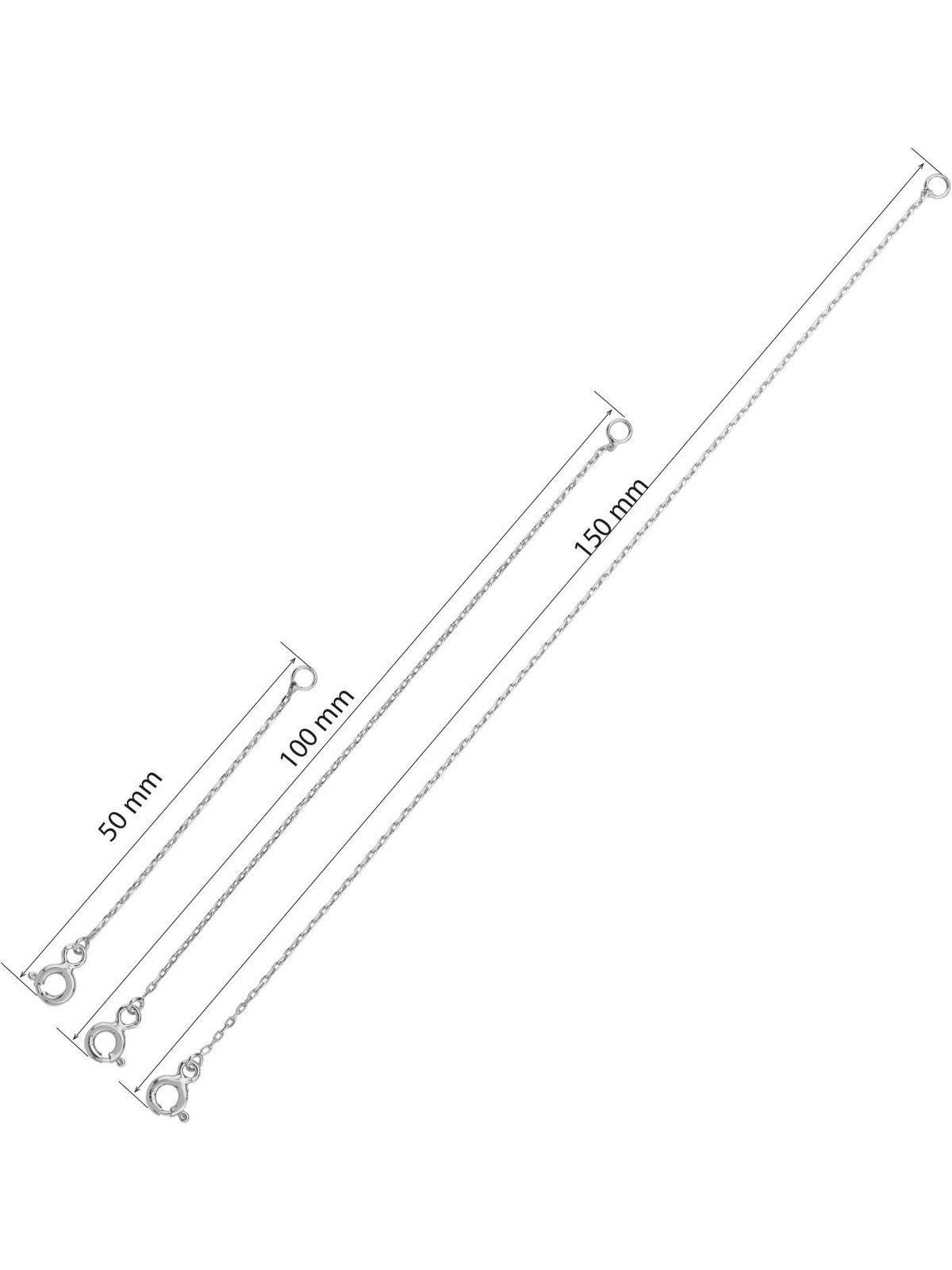 Nereze 925 Ayar Gümüş Uzatma Zinciri ( Bileklik, Kolye, Halhal, Şahmeran Kullanımına Uygun)