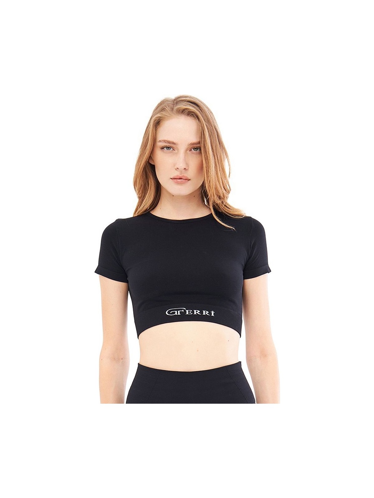 Giorgina Ferri Yumuşak Dokulu, Esnek Yoga, Koşu, Spor ve Günlük Crop Top Mila - Görsel 3