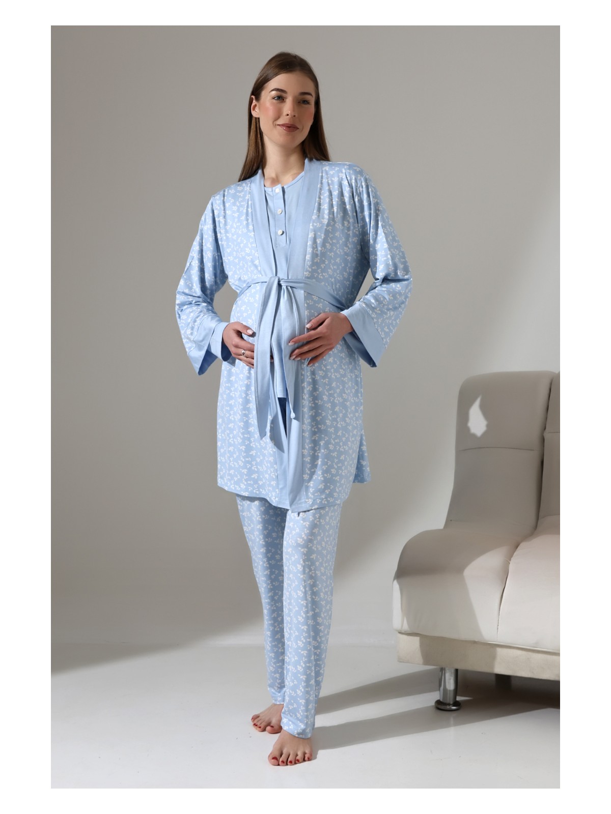 Likapa Likapashop 3'lü Hamile Pijama Takımı - Görsel 3