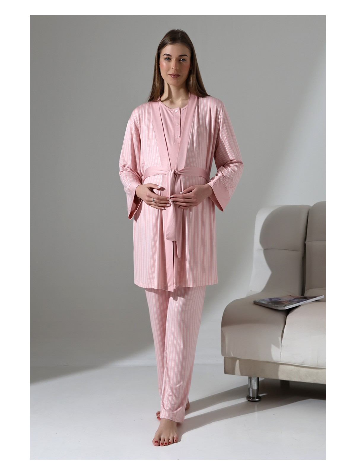 Likapa Likapashop 3'lü Hamile Pijama Takımı - Görsel 5