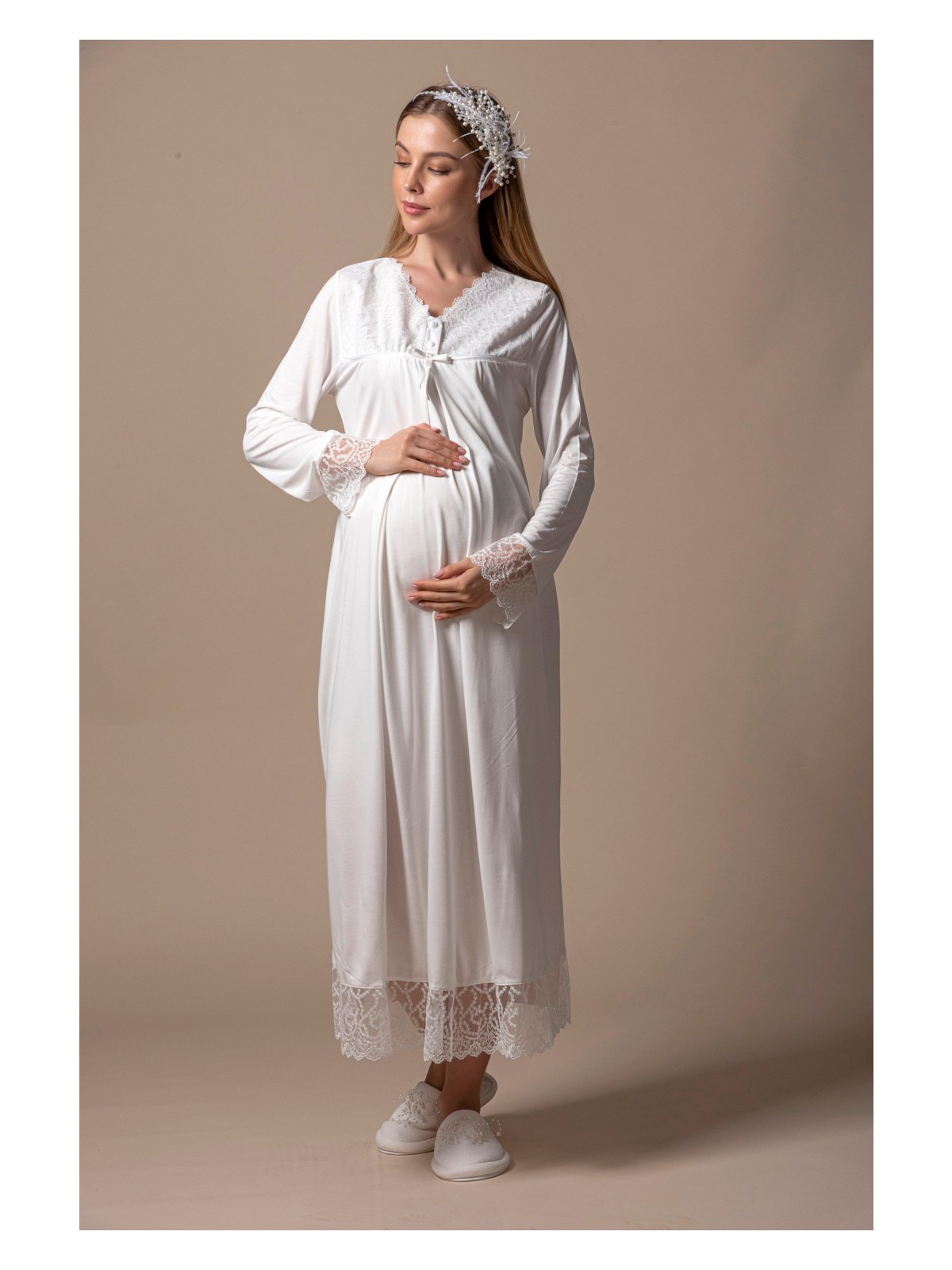 Effortt Mavi Hamile Lohusa Gecelik - Görsel 4