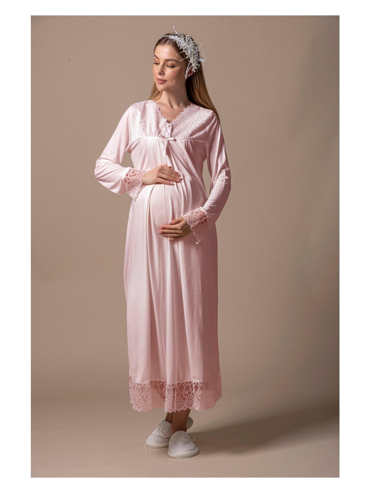 Effortt Mavi Hamile Lohusa Gecelik - Görsel 5