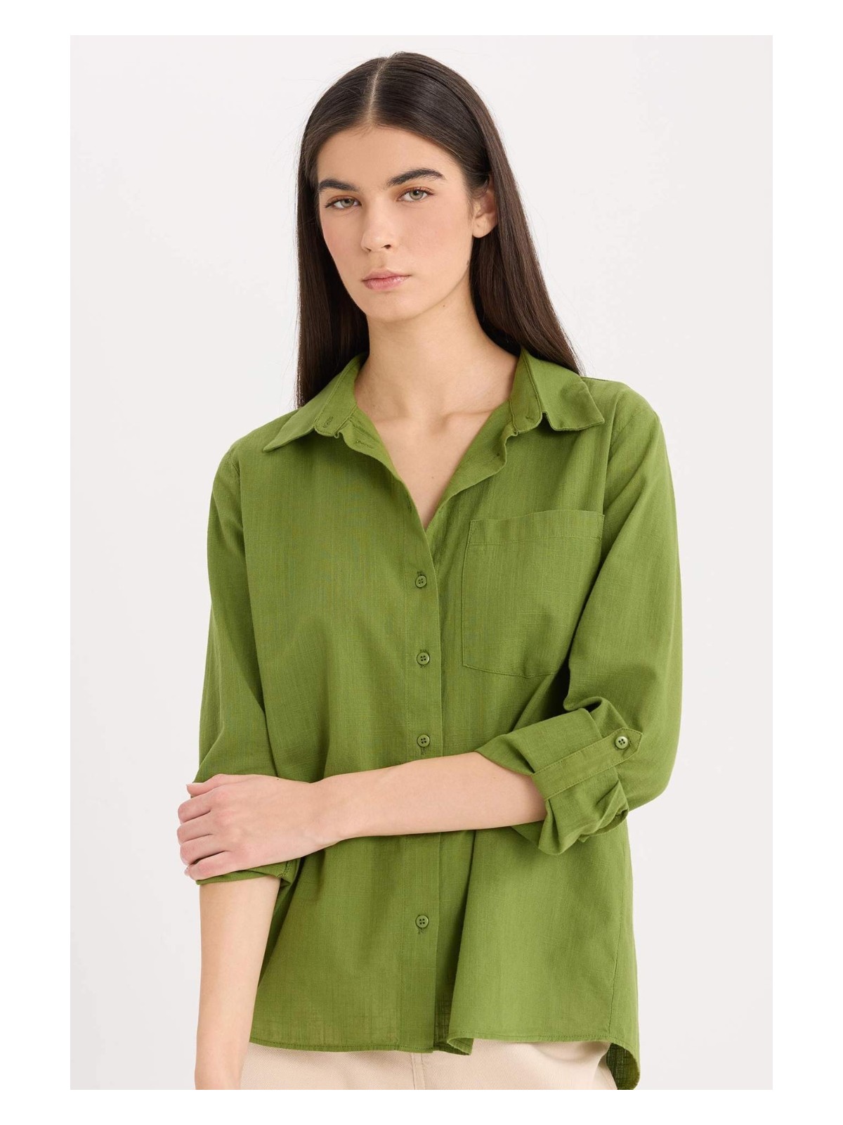 DeFacto %100 Pamuk Basic Gömlek W7734AZ25SP - Görsel 4