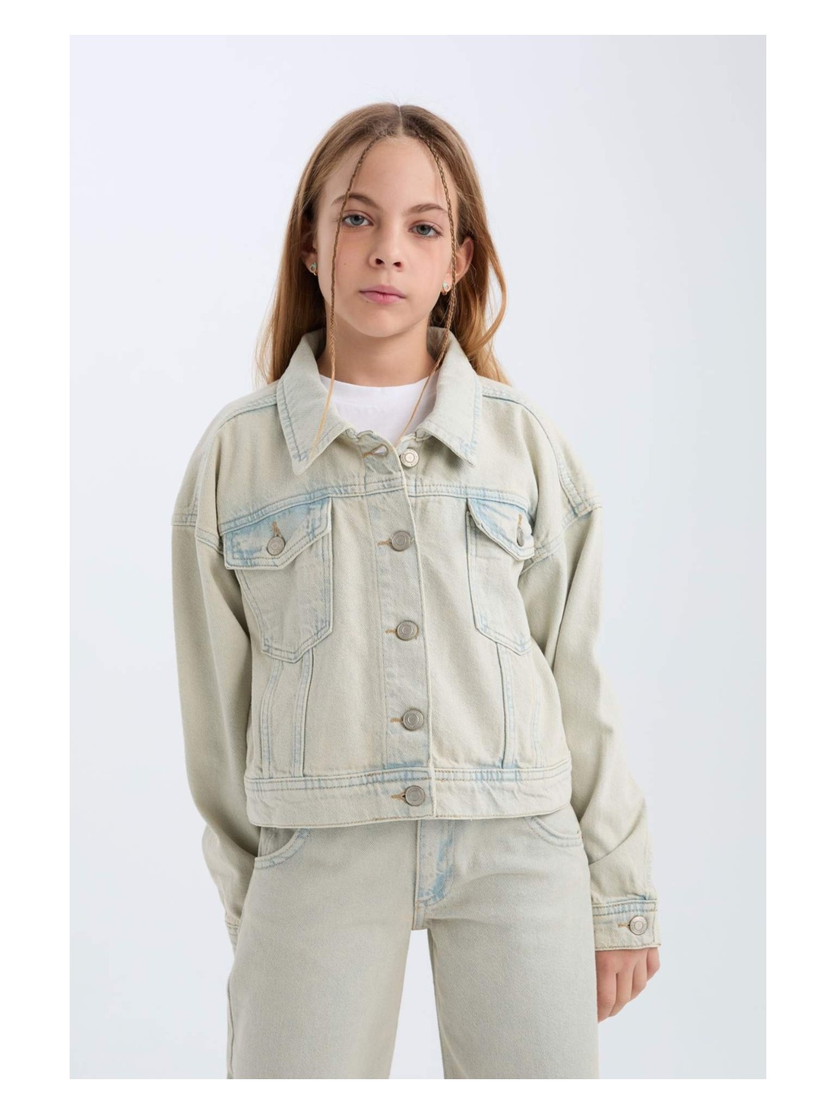 DeFacto Denim Ceket Kız Çocuk D7104A825SP