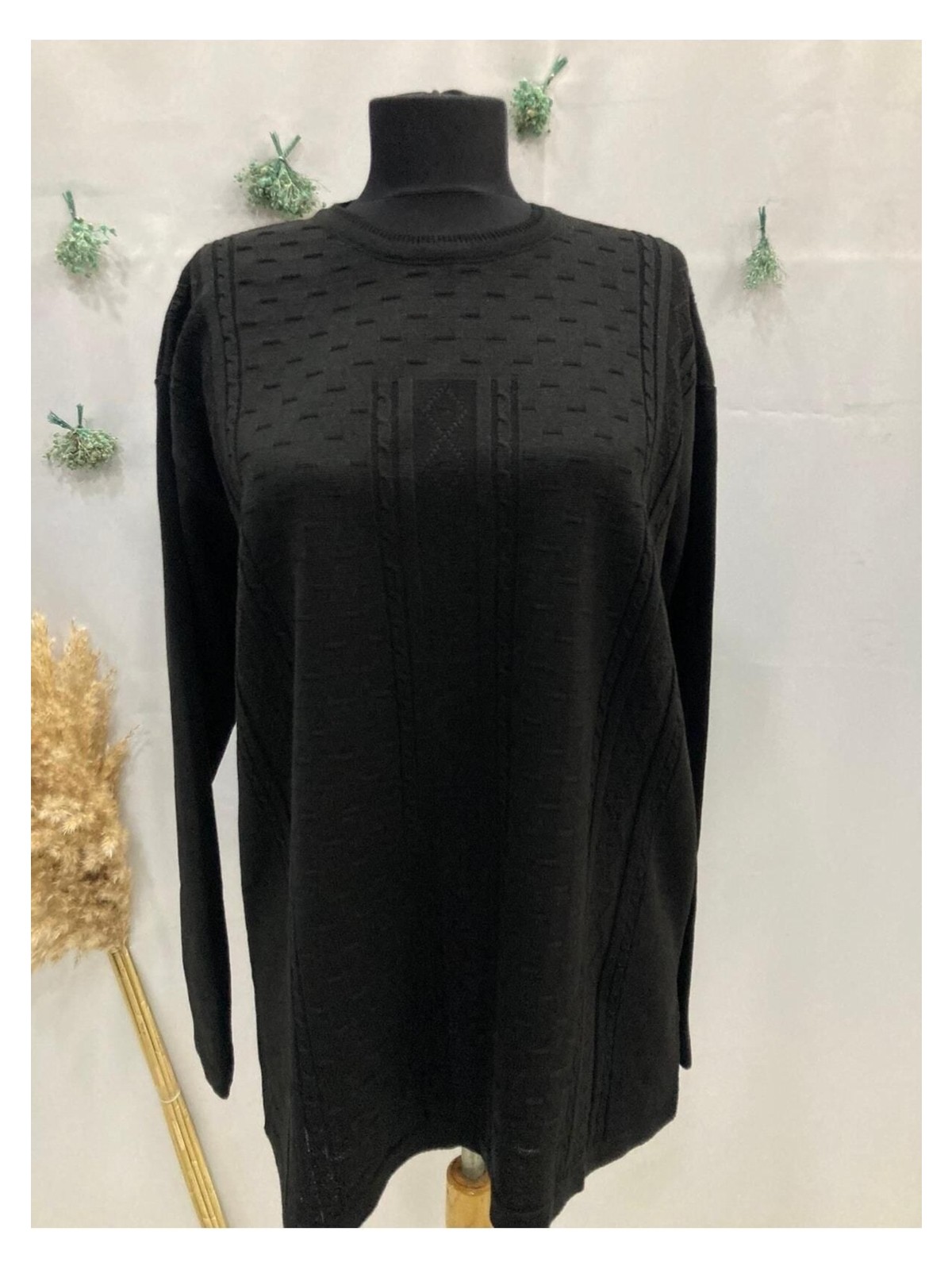 Nacar Çarşı Anne Kadın Bordo Triko Kazak Bluz - Görsel 6