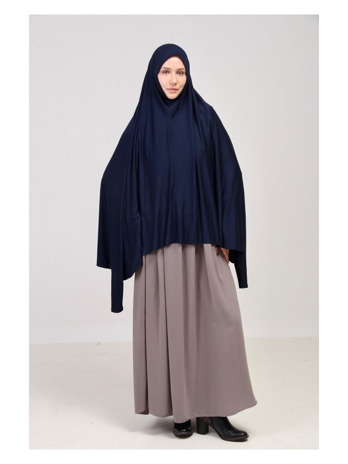 Manolyaşal İslamic Hijab Manolyaşal Pratik Eşarp Standart Beden Peçeli 5xl Sufle - Siyah - Görsel 6