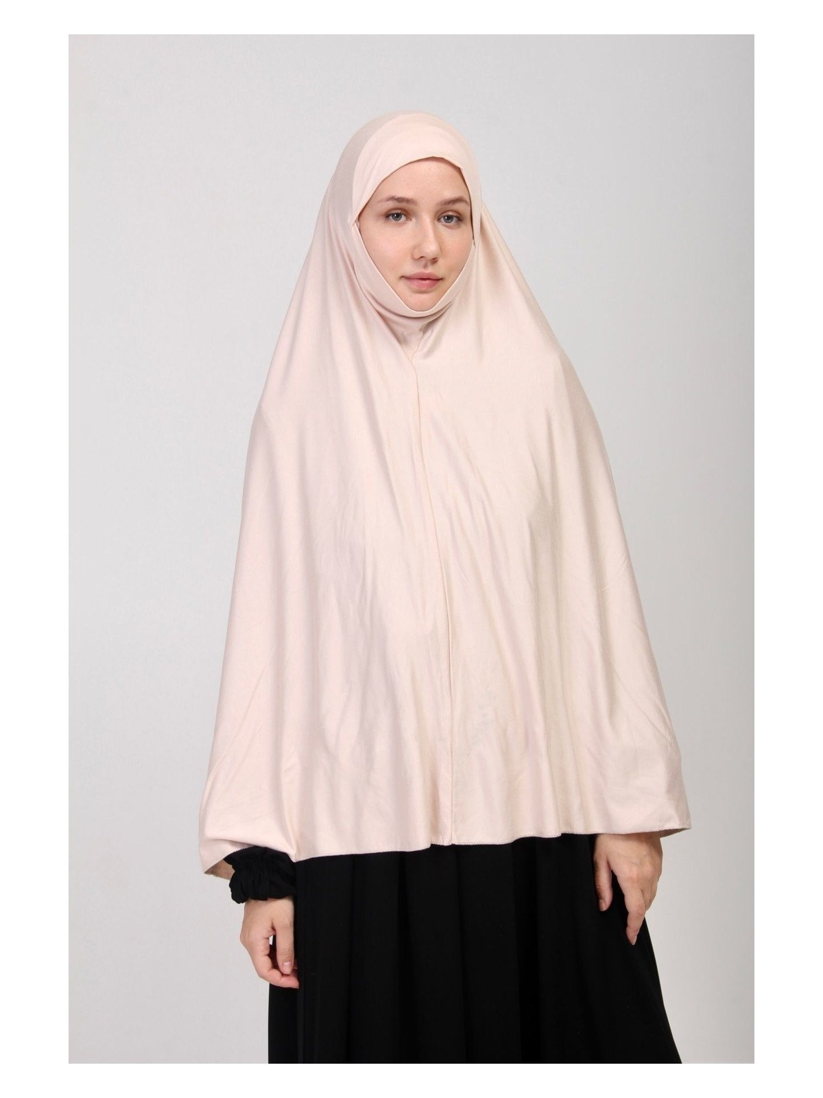 Manolyaşal İslamic Hijab Manolyaşal Pratik Eşarp Standart Beden Peçeli 5xl Sufle - Siyah - Görsel 8