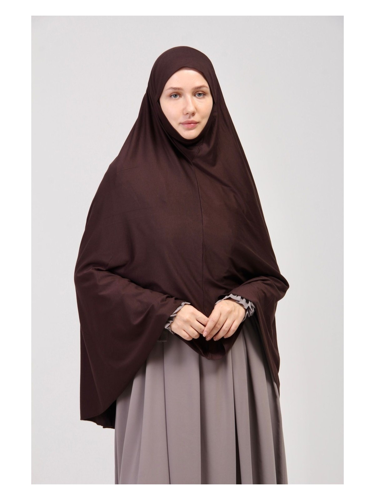 Manolyaşal İslamic Hijab Manolyaşal Pratik Eşarp Standart Beden Peçeli 5xl Sufle - Siyah - Görsel 5