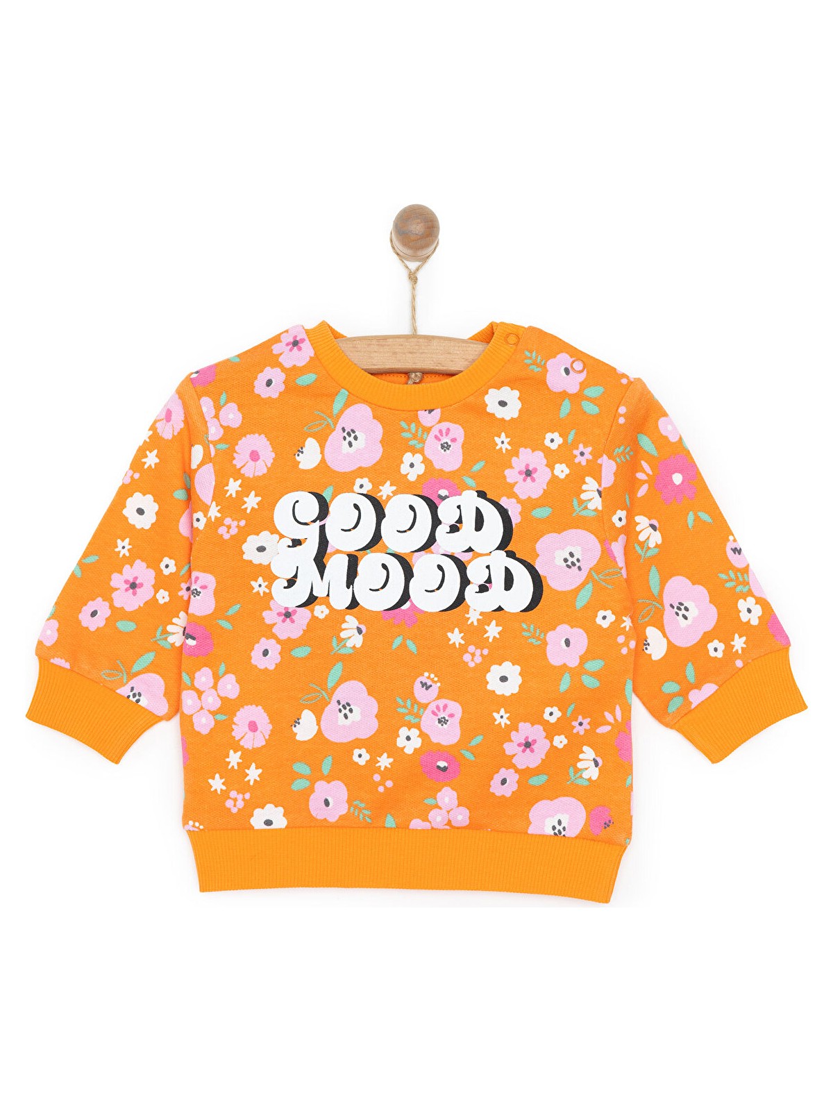 HelloBaby Hellobaby Basic Az Şardonlu Aslan Desenli Sweatshirt Kız Bebek - Görsel 3