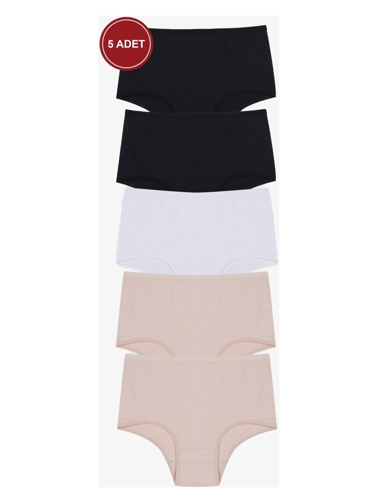 Koza İç Giyim Kadın 5'li Likralı Ekstra Yüksek Bel Külot - Görsel 5