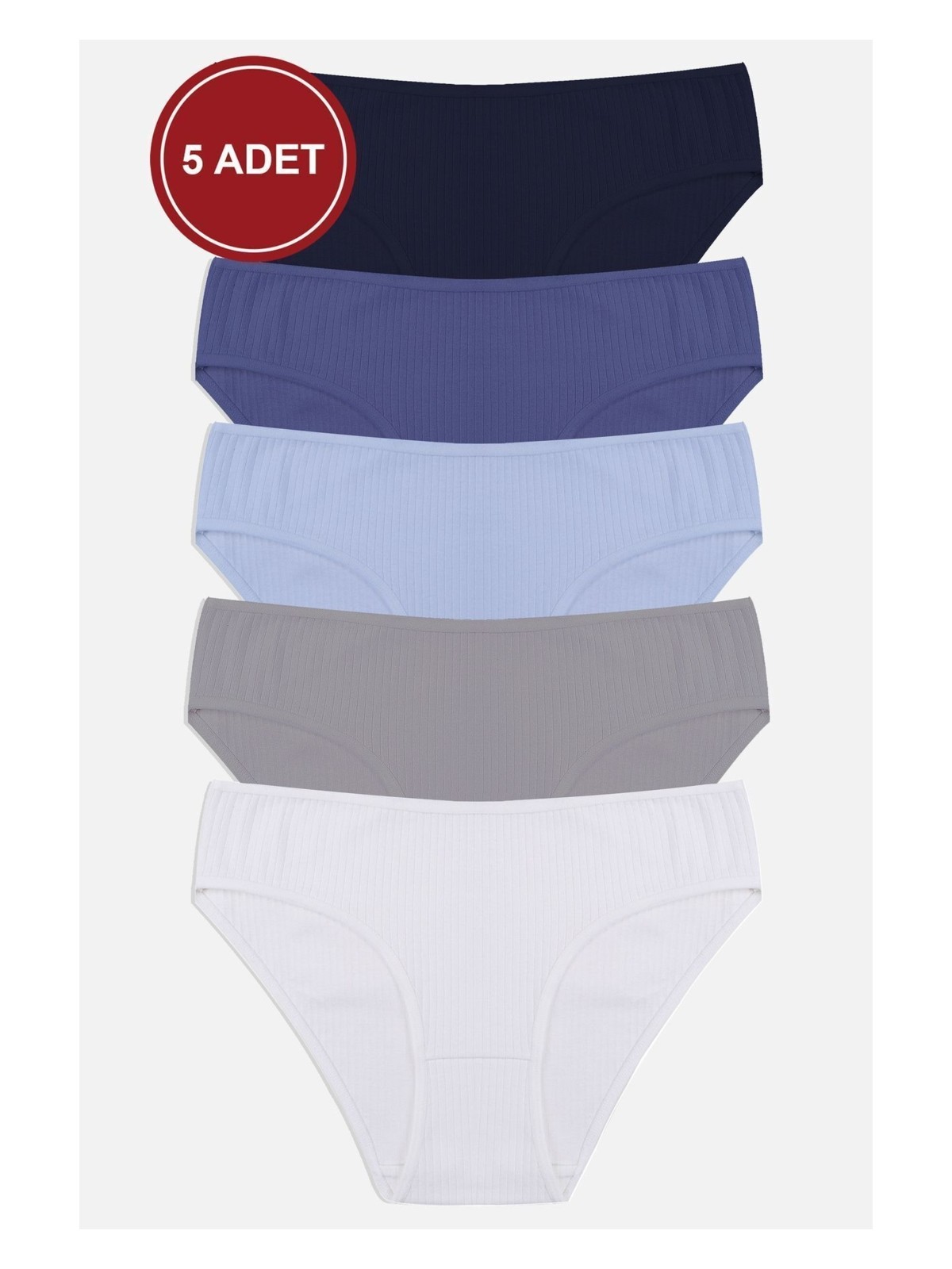 Koza İç Giyim Kadın 5'li Fitilli Külot - Görsel 7