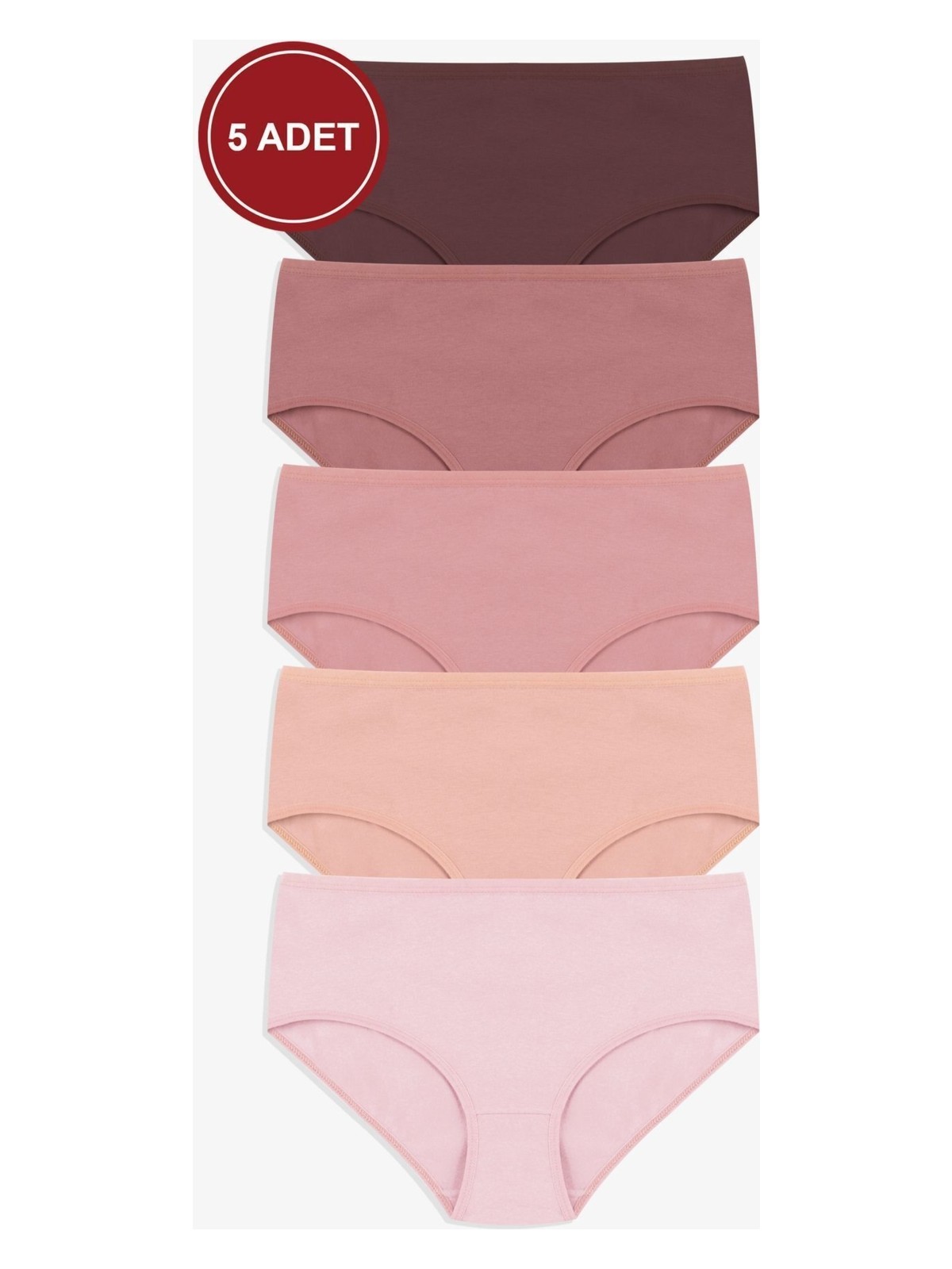 Koza İç Giyim Kadın 5'li Geniş Kenar Külot - Görsel 5