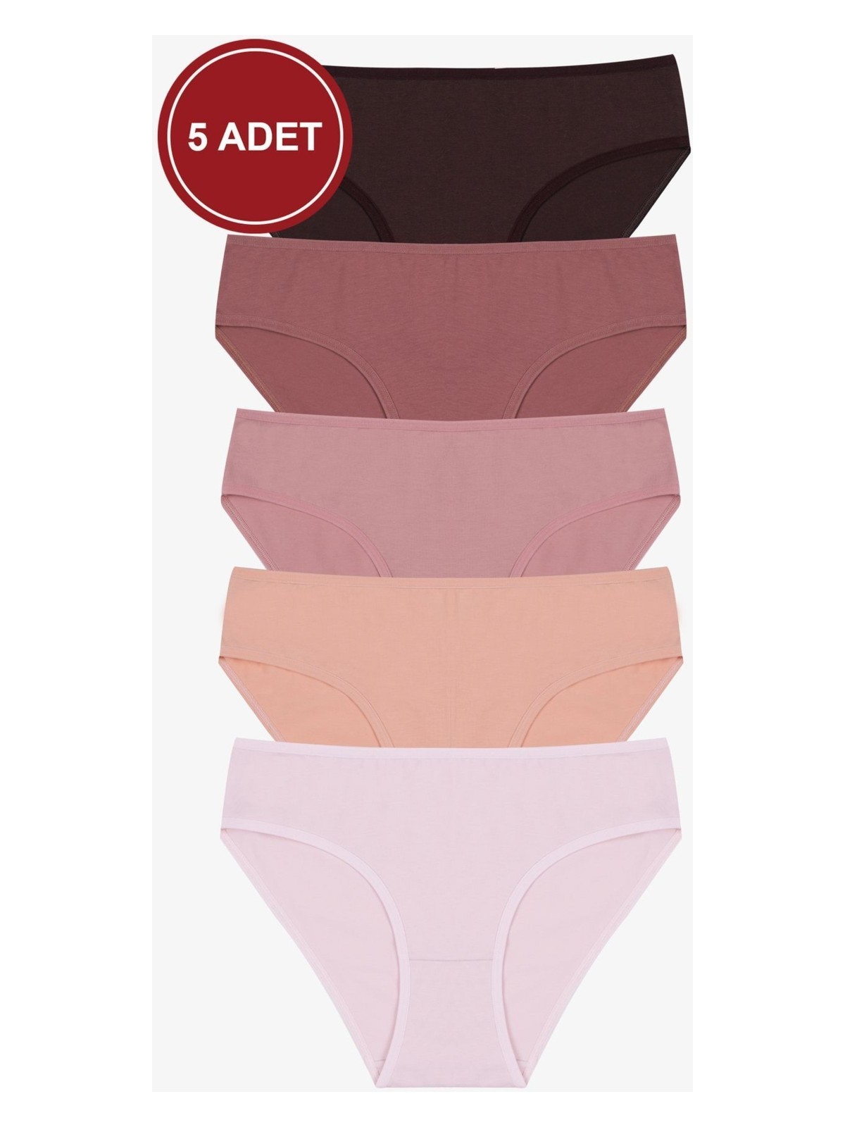 Koza İç Giyim Kadın 5'li Likralı Külot - Görsel 6