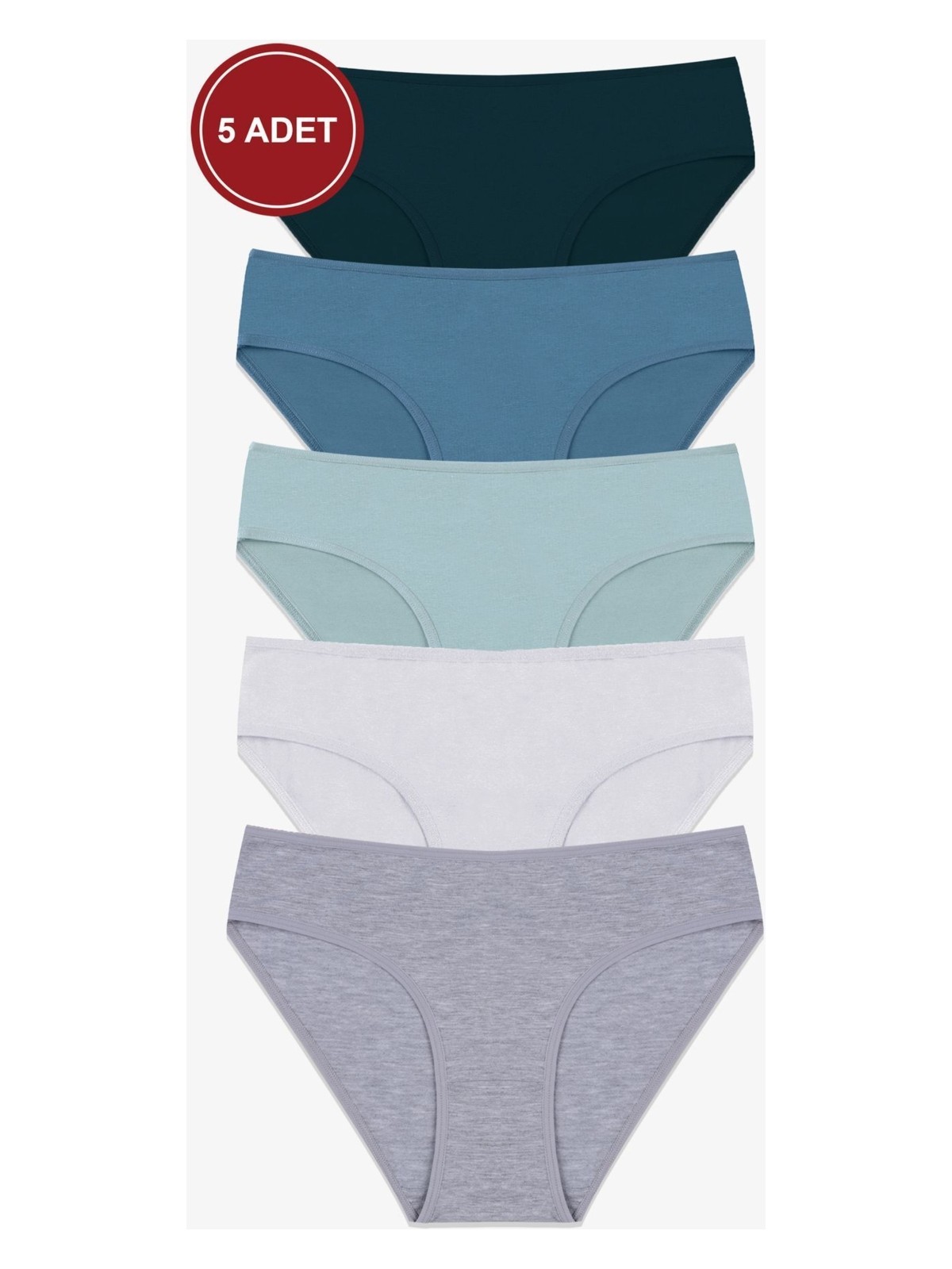 Koza İç Giyim Kadın 5'li Likralı Külot