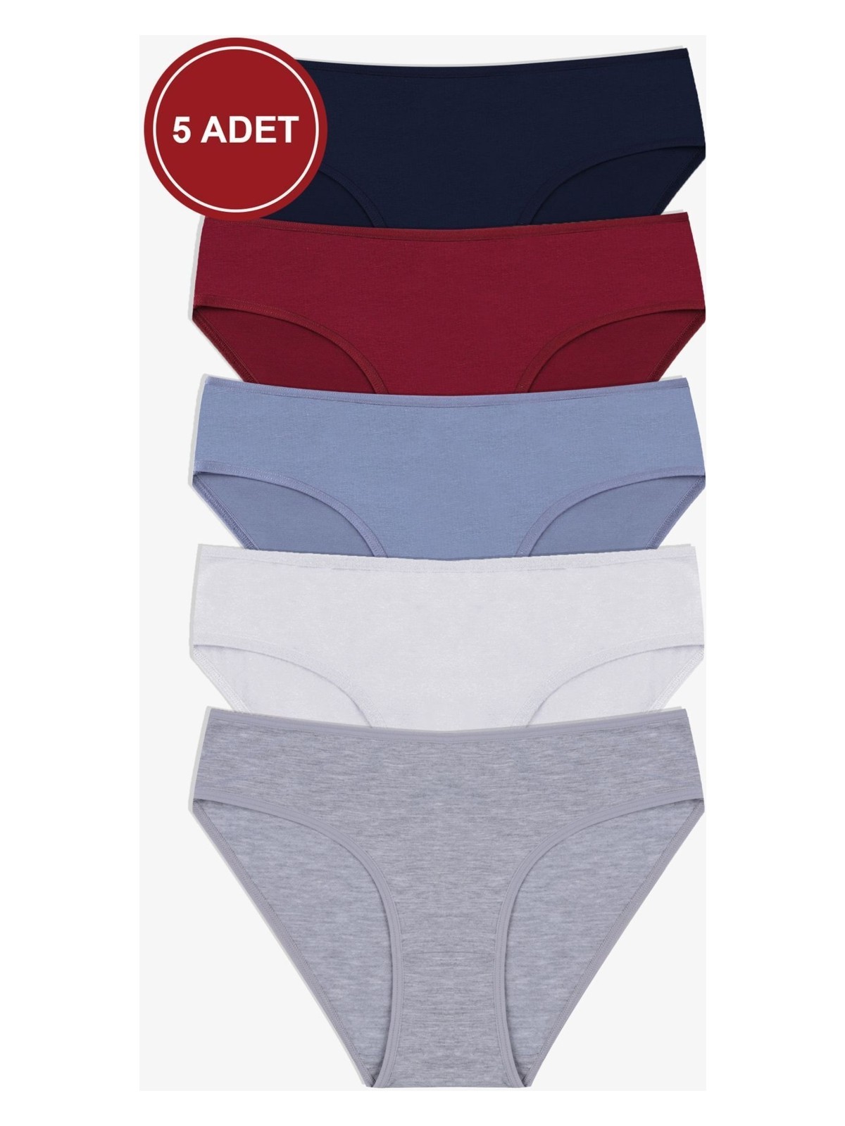 Koza İç Giyim Kadın 5'li Likralı Külot - Görsel 9