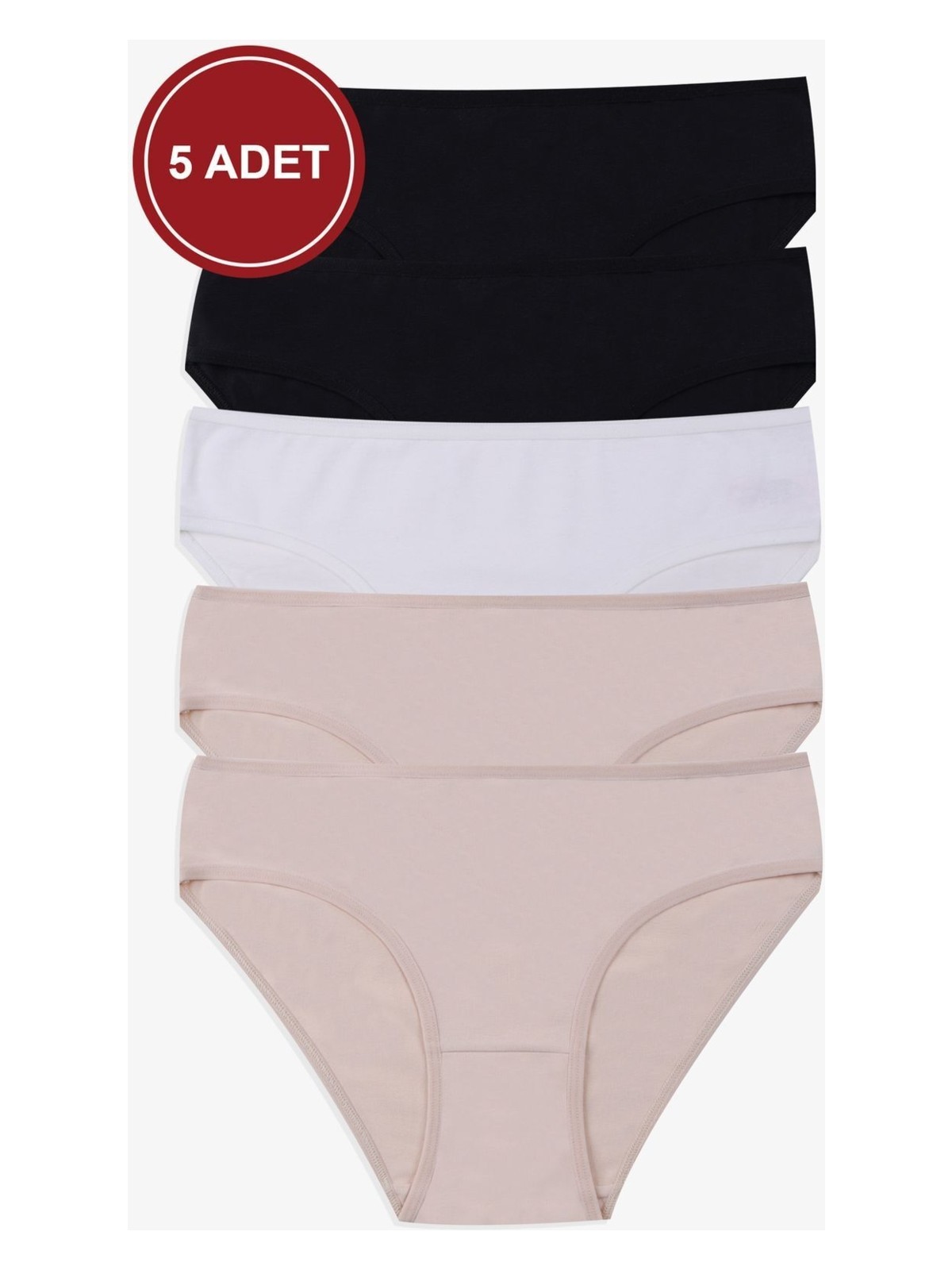 Koza İç Giyim Kadın 5'li Likralı Külot - Görsel 5