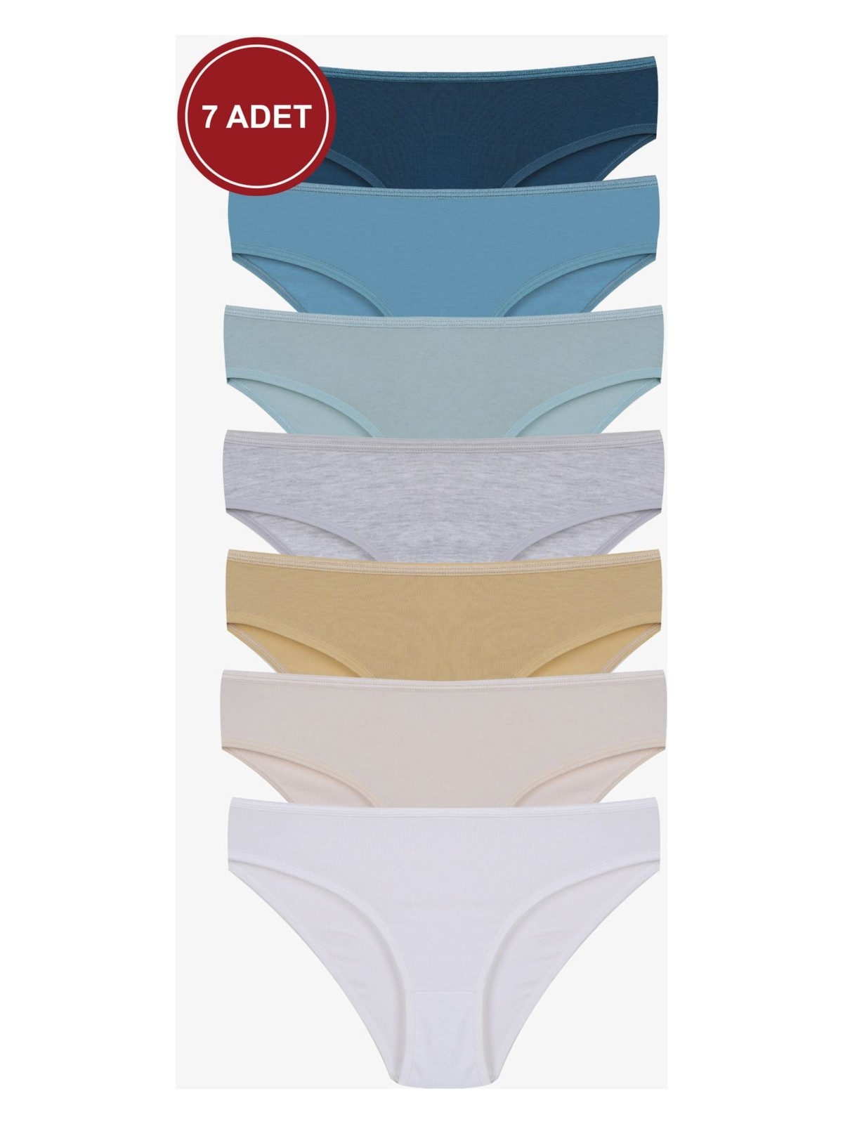 Koza İç Giyim Kadın 7'li Likralı Külot - Görsel 4