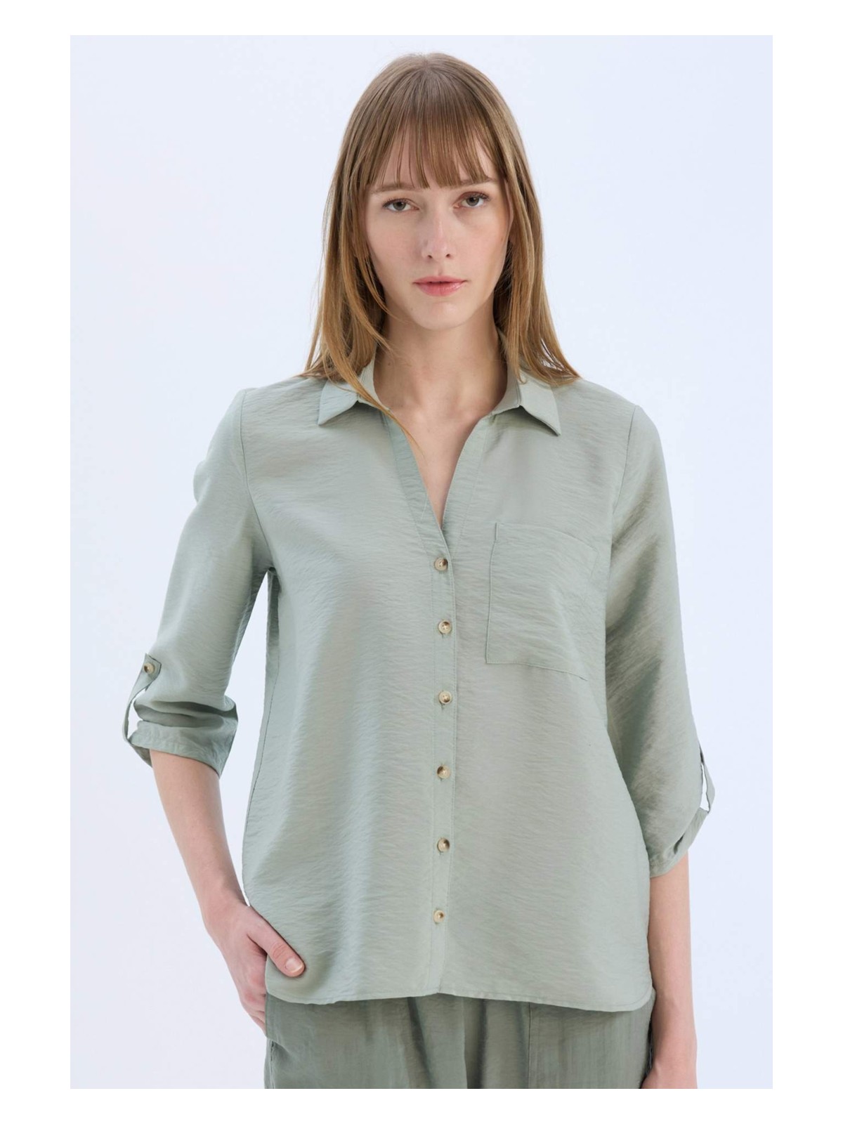 DeFacto Regular Fit Basic Düz Uzun Kollu Gömlek M9407AZ25SP