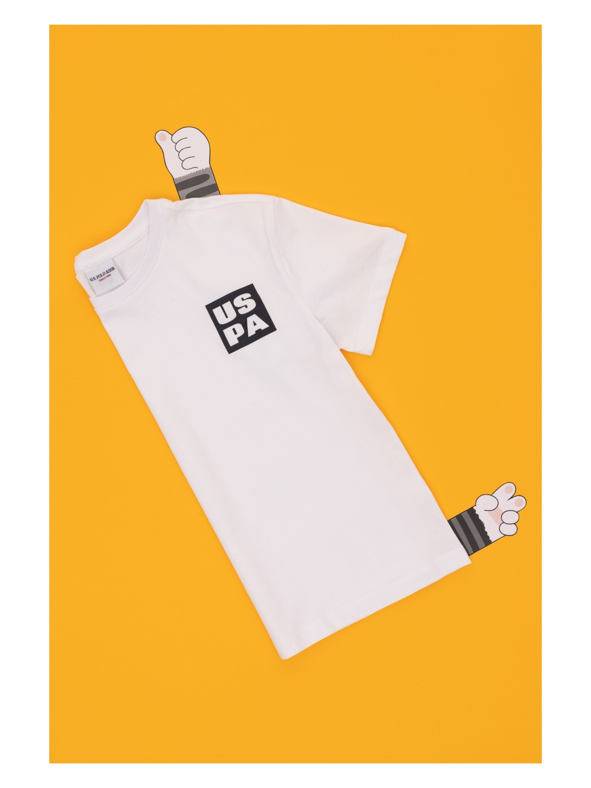 U.S. Polo Assn. Erkek Çocuk Kırmızı Comfort Basic Bisiklet Yaka Tişört 50295447-VR086 - Görsel 10