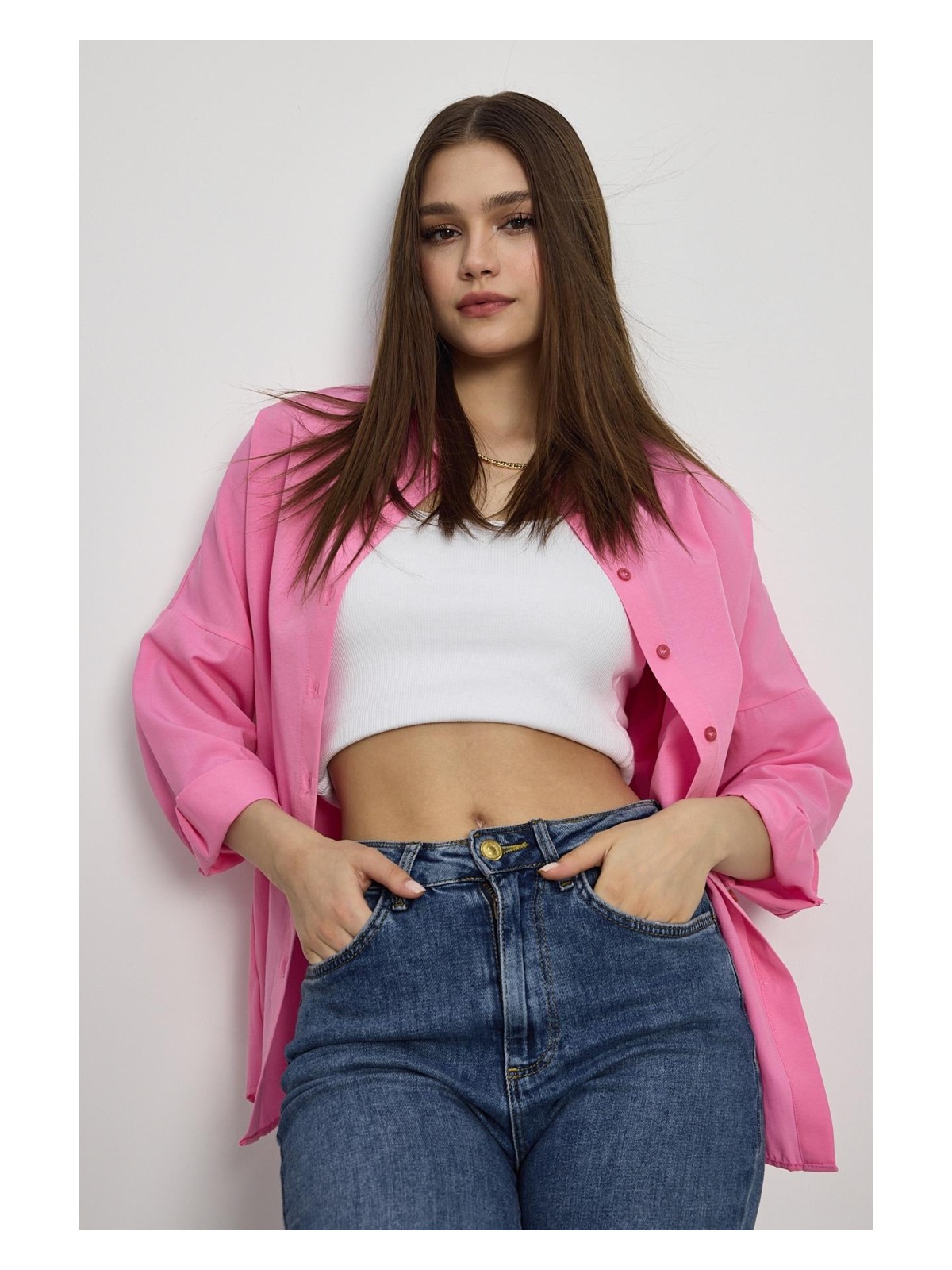 Rays 6621A Arkası Robalı Gömlek Beyaz - Görsel 6