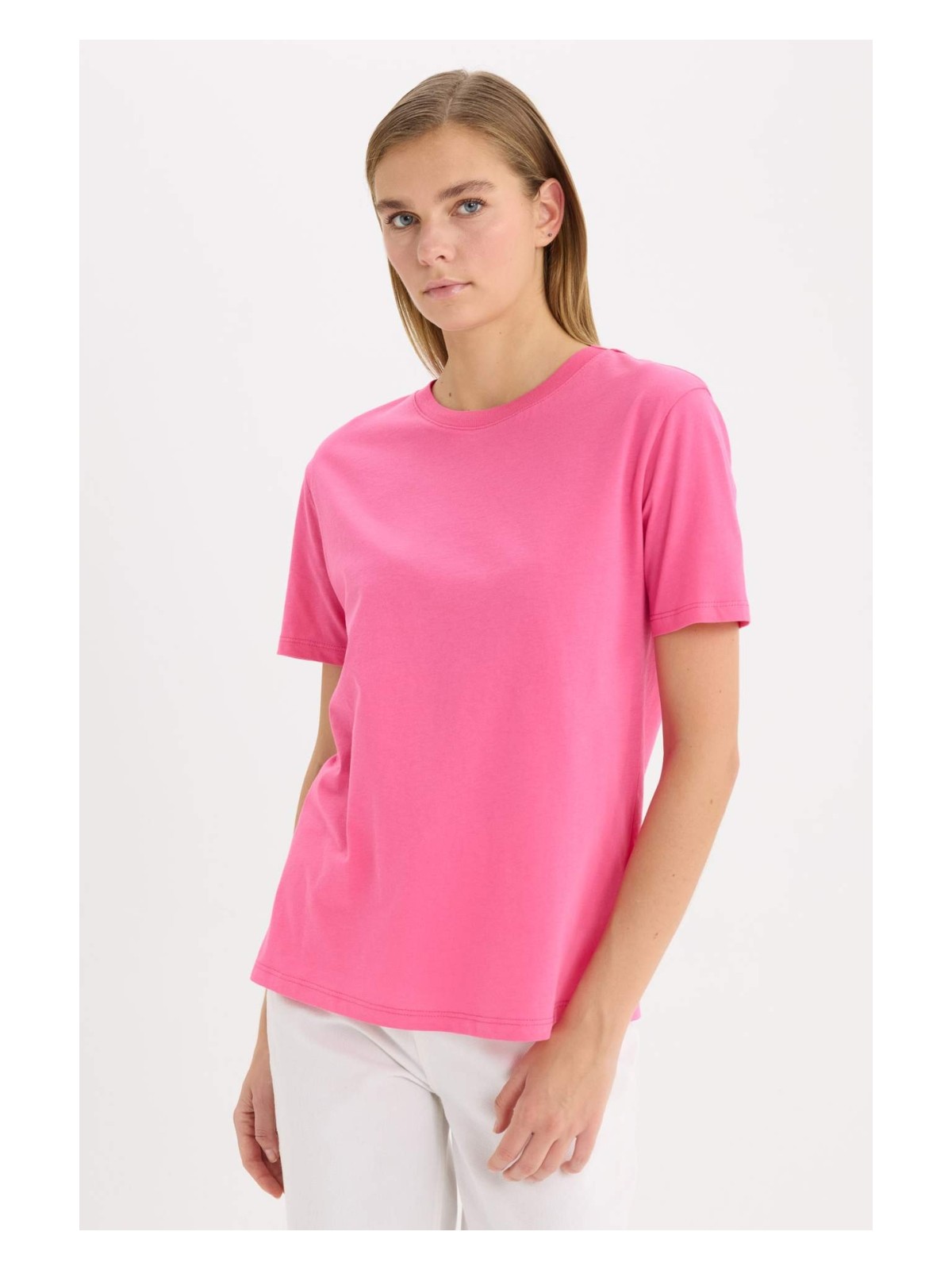 DeFacto %100 Pamuk Basic Tişört W9584AZ25SP - Görsel 4