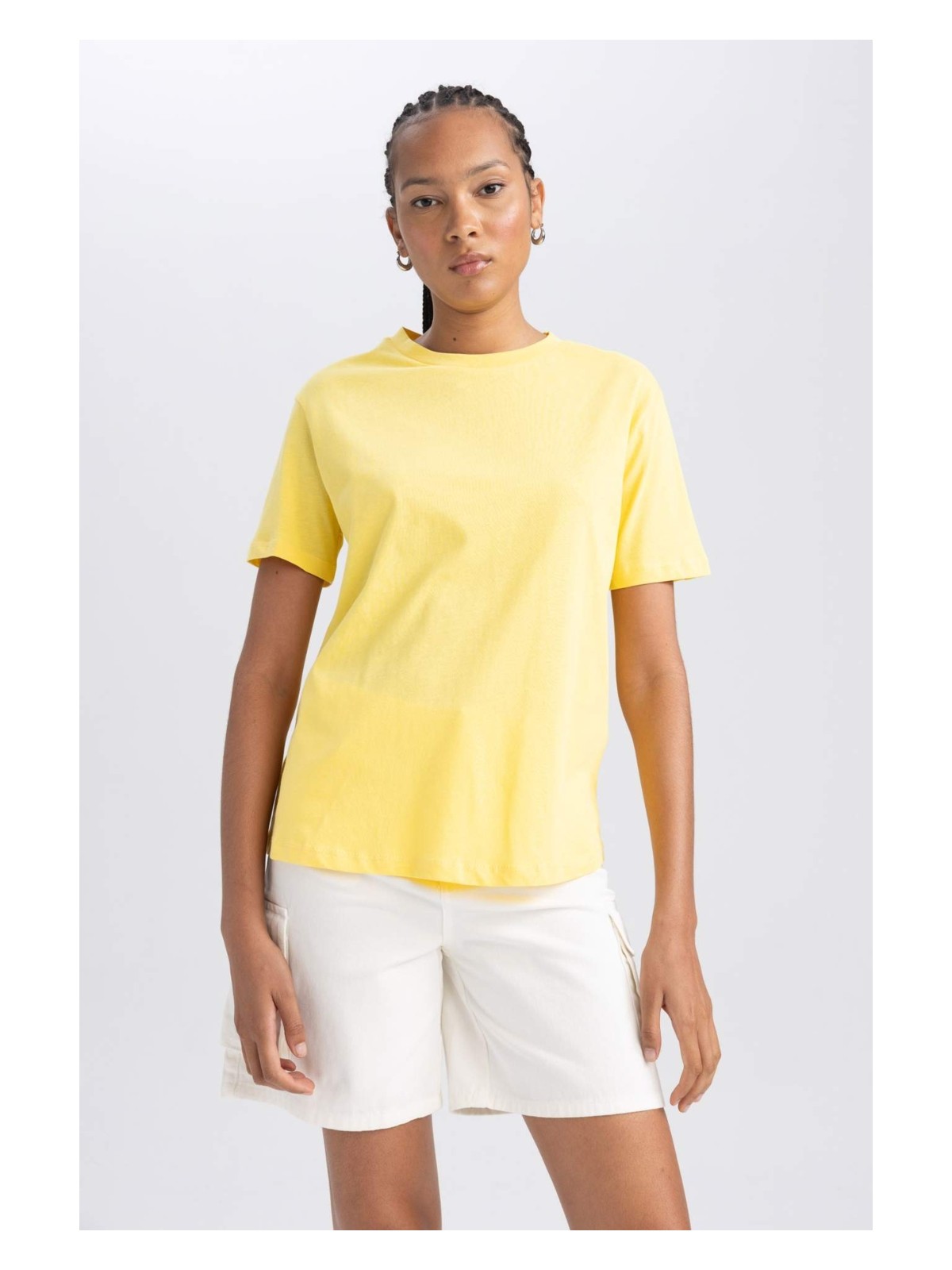 DeFacto Regular Fit Basic Kısa Kollu Tişört B0642AXNS - Görsel 5