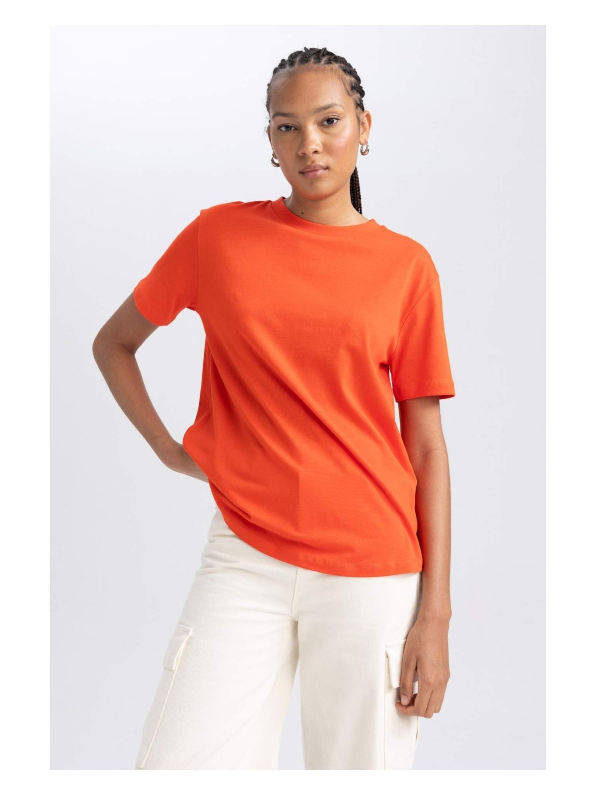 DeFacto Regular Fit Basic Kısa Kollu Tişört B0642AXNS - Görsel 3