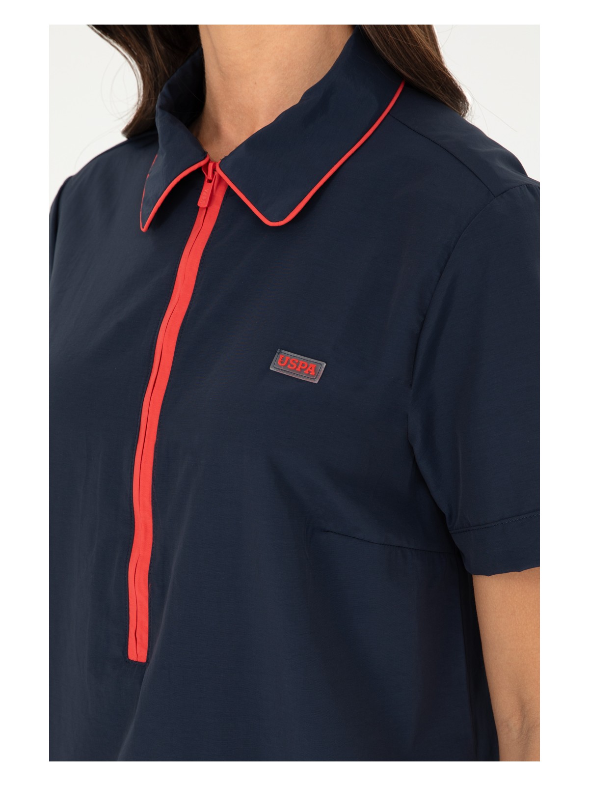 U.S. Polo Assn. Kadın Lacivert Dokuma Elbise 50280570-VR033 - Görsel 6