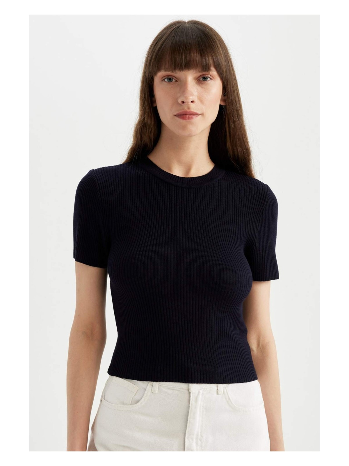 DeFacto Crop Basic Fitilli Triko Kazak C5638AX24AU