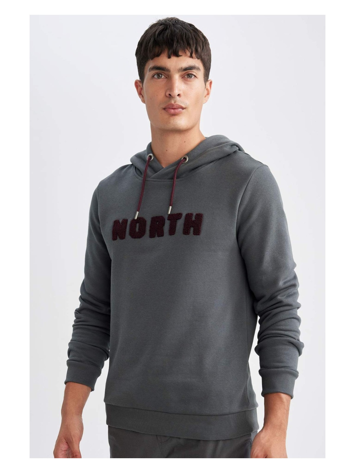 DeFacto Regular Fit Kapüşonlu Baskılı Kalın Sweatshirt L5850AZ24AU