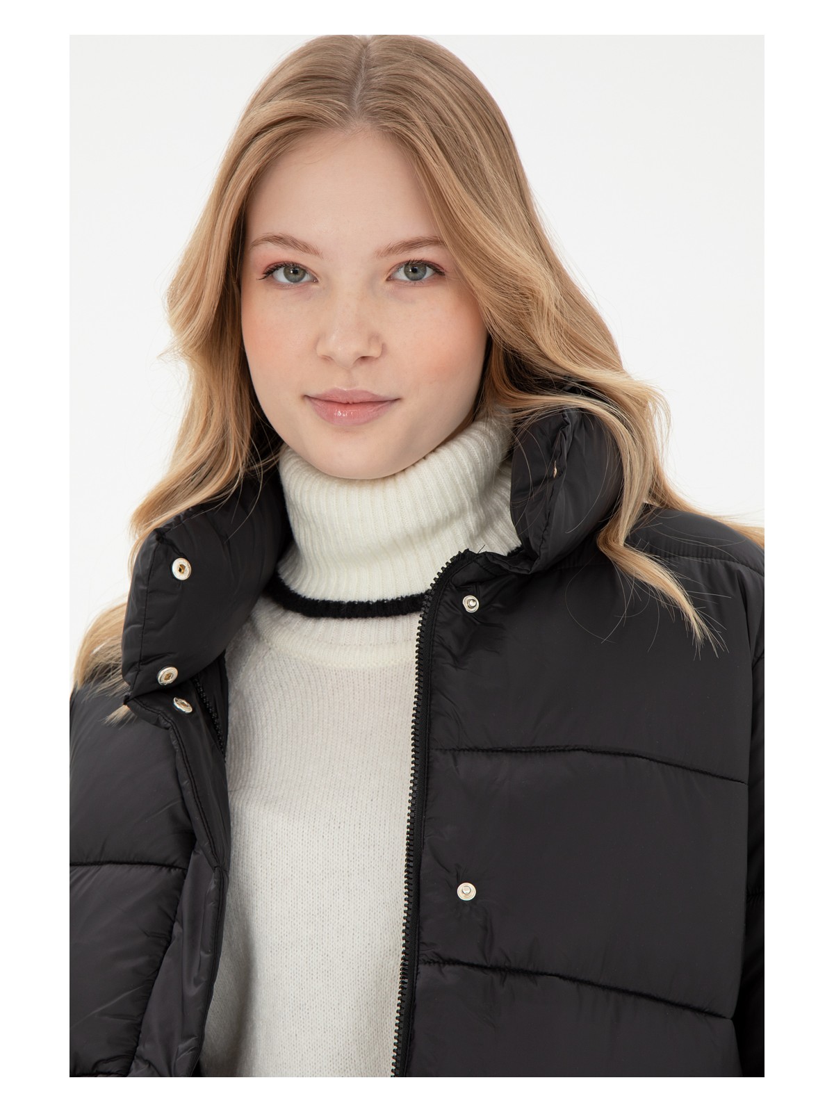 U.S. Polo Assn. Kadın Siyah Kaban 50292747-VR046 - Görsel 2