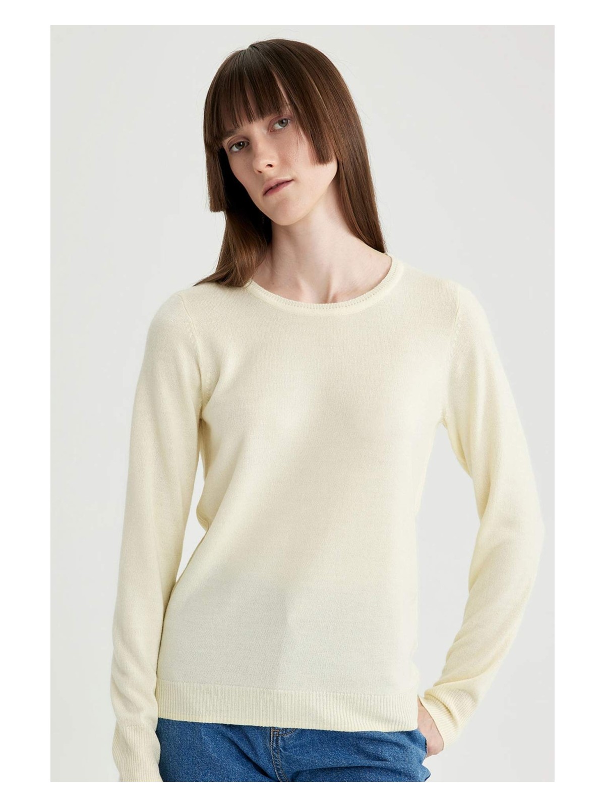 DeFacto Yumuşak Dokulu Basic Triko Kazak F7091AZ23WN