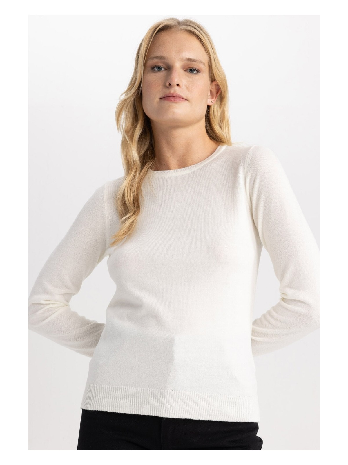 DeFacto Yumuşak Dokulu Basic Triko Kazak F7091AZ23WN - Görsel 4