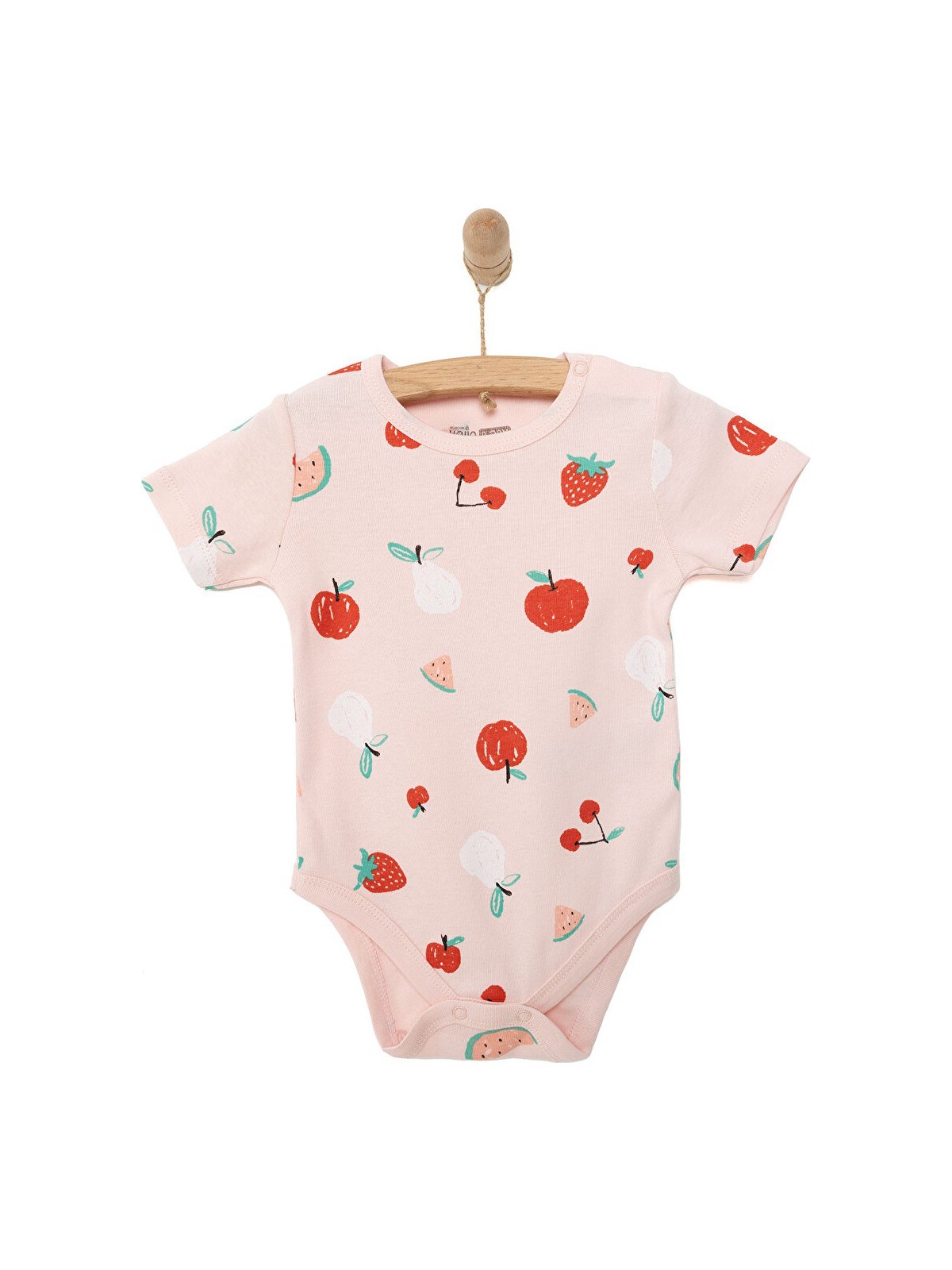 HelloBaby Hayvan Desenli Kısa Kol Body Kız Bebek