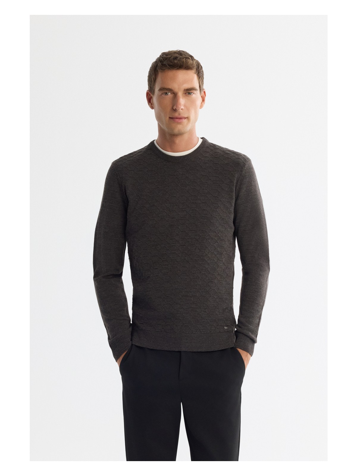 AVVA Erkek Antrasit Dokulu Basic Kazak E005107