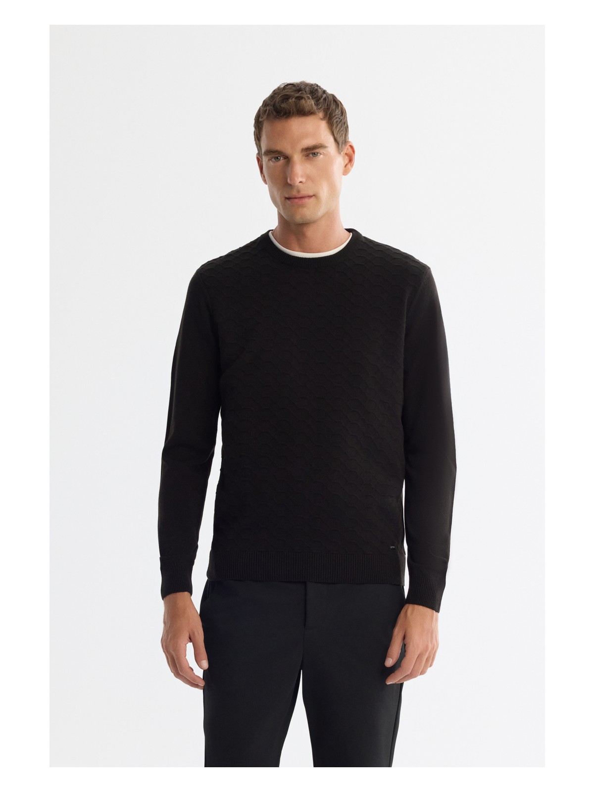 AVVA Erkek Antrasit Dokulu Basic Kazak E005107 - Görsel 4