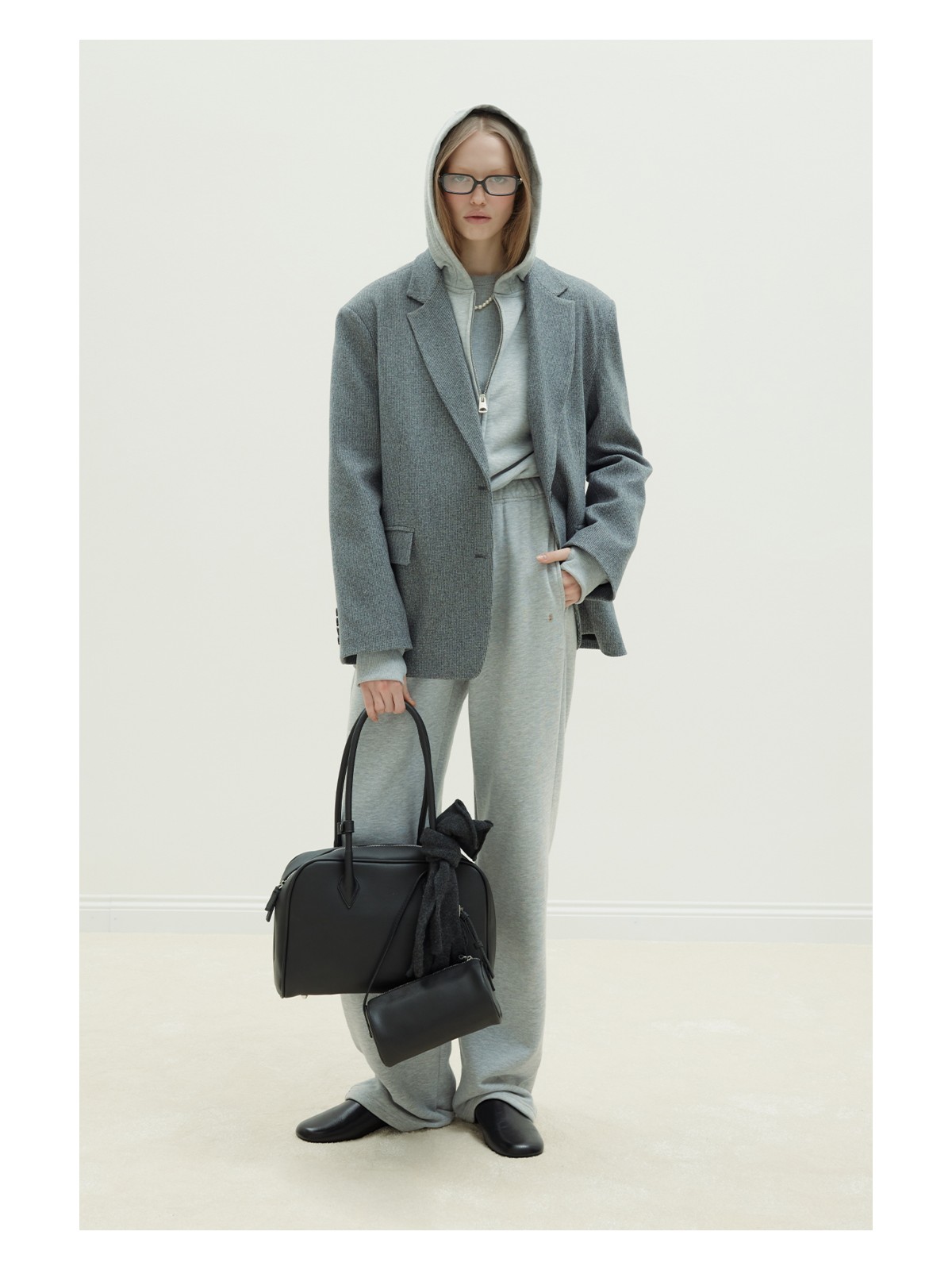 Suud Collection Füme Maskülen Kaşe Blazer Ceket