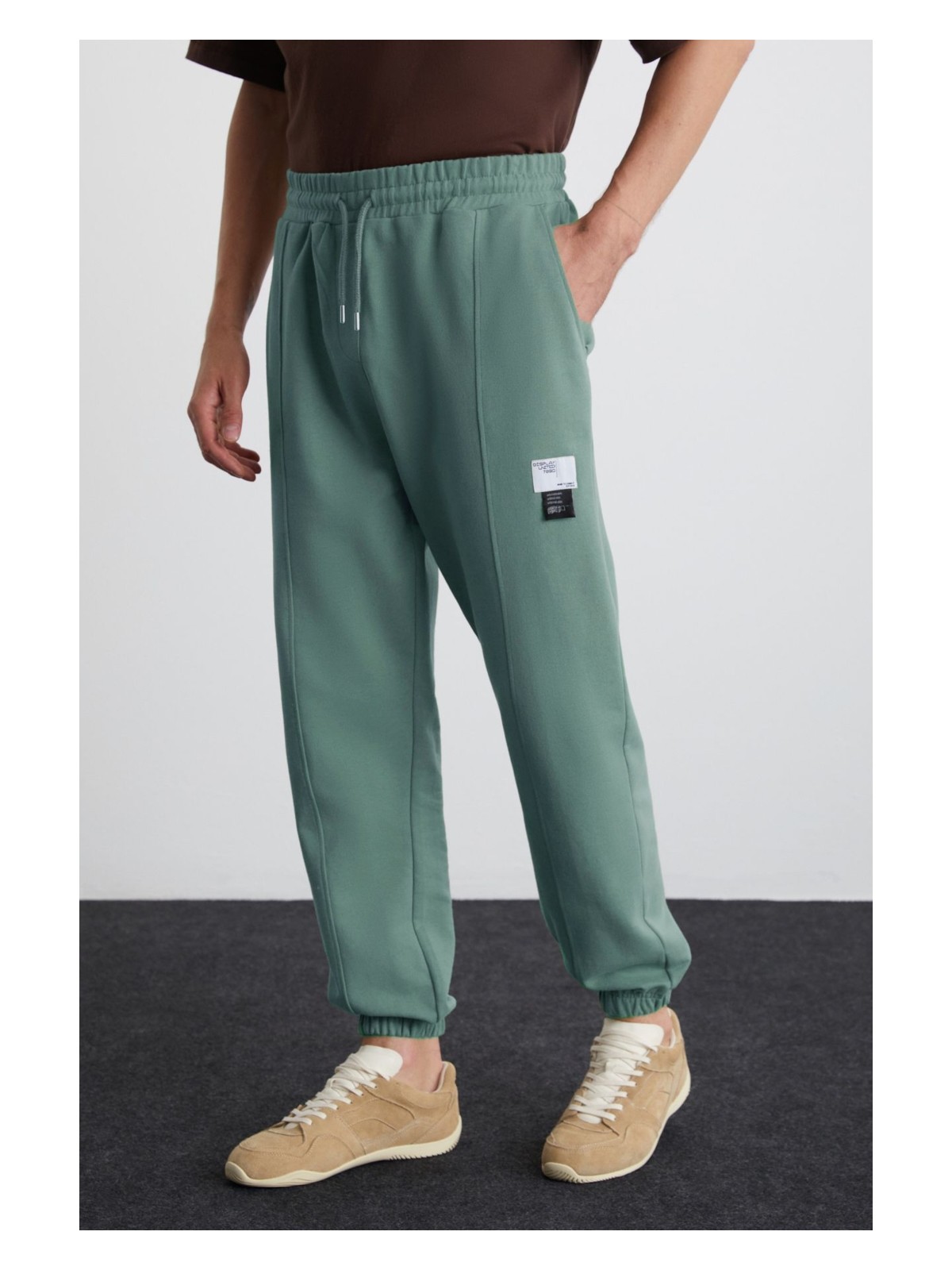 Grimelange Rowan Erkek Relaxed Içi Şardonlu Önü Nervürlü Dekoratif Etiketli Grimelanj Eşofman Altı - Görsel 7