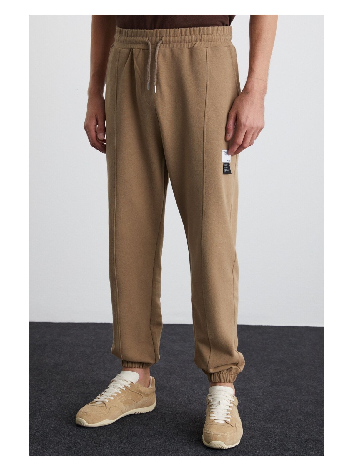 Grimelange Rowan Erkek Relaxed Içi Şardonlu Önü Nervürlü Dekoratif Etiketli Grimelanj Eşofman Altı - Görsel 4