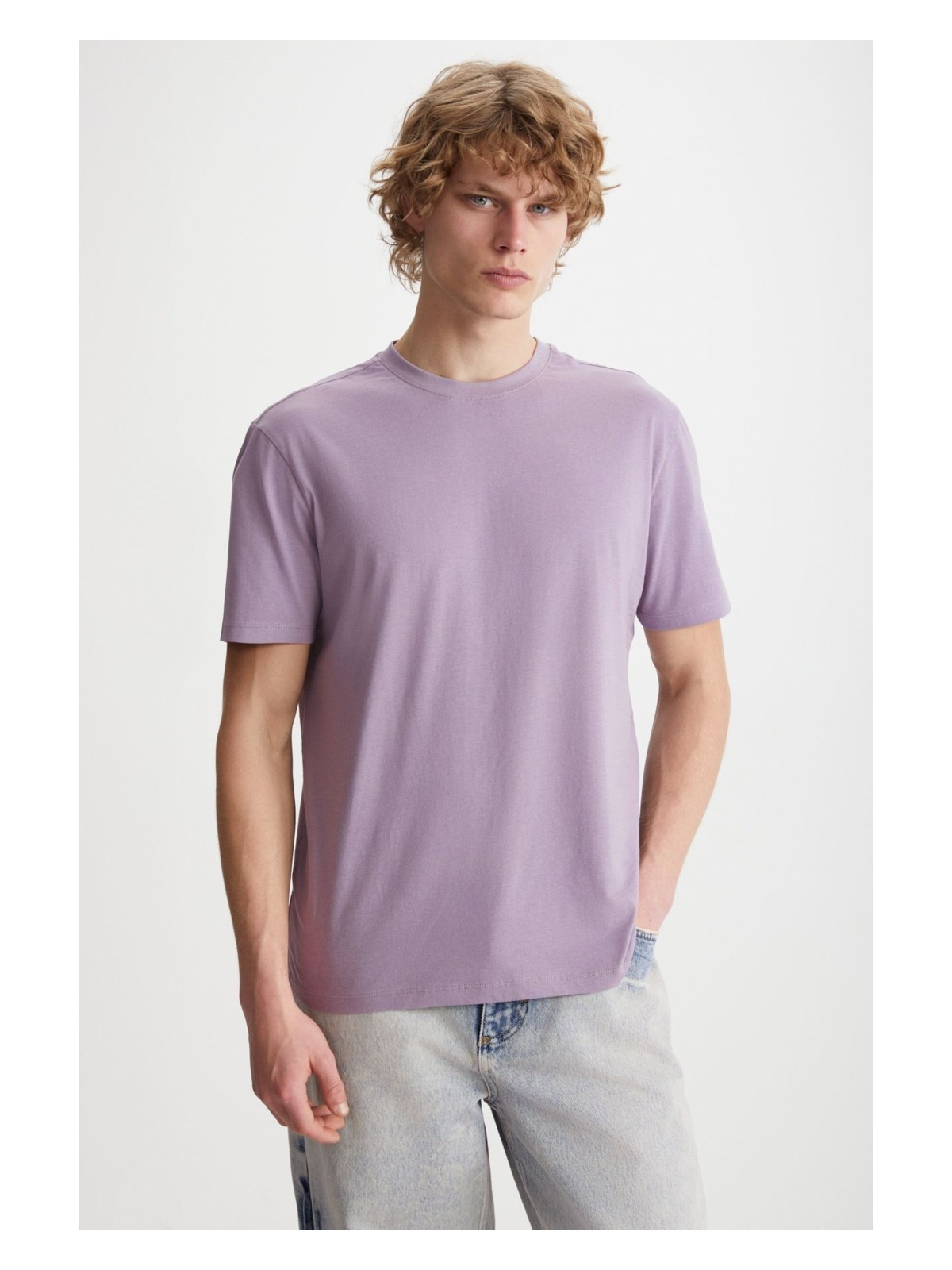 Grimelange Mıchel Erkek Slim Fit Dar Kesim %100 Organik Pamuklu Yana Kayan Dikişli Basic Örme Yeşil T-shirt - Görsel 6