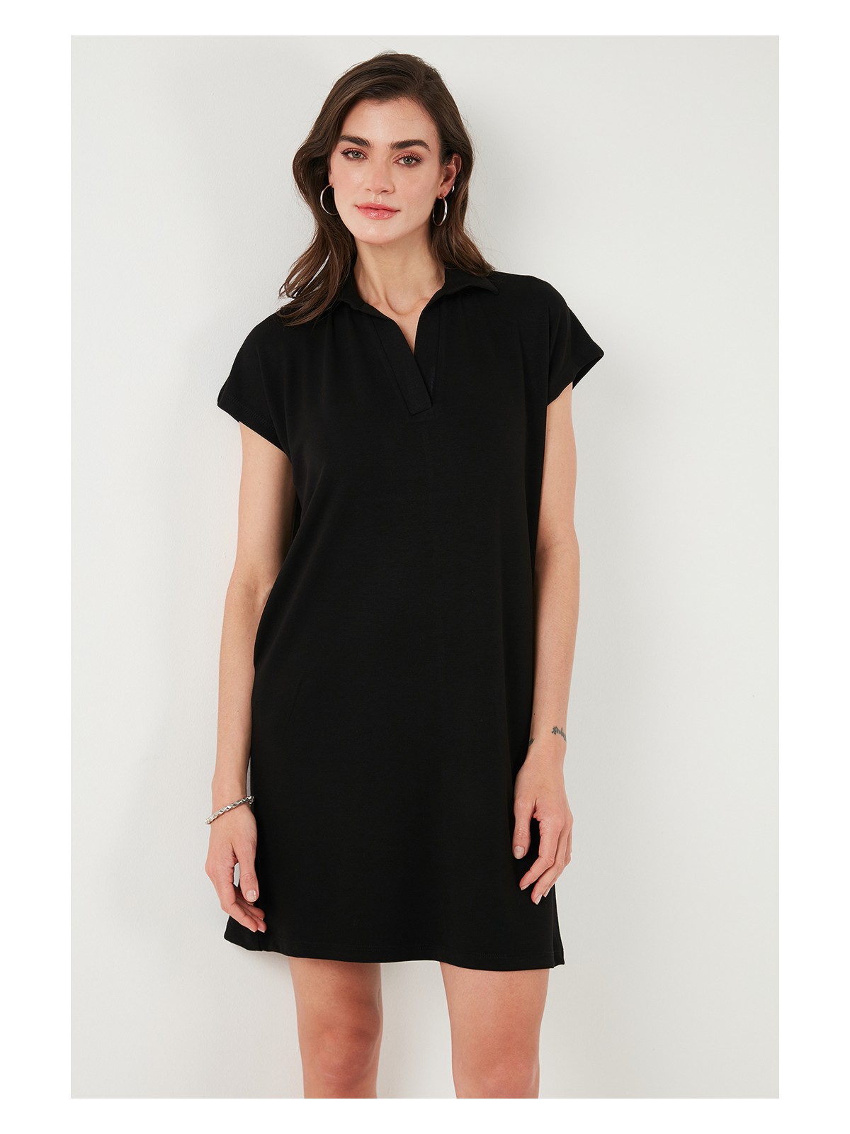 Lela Regular Fit Polo Yaka Mini Elbise Bayan Elbise 5866153 - Görsel 2